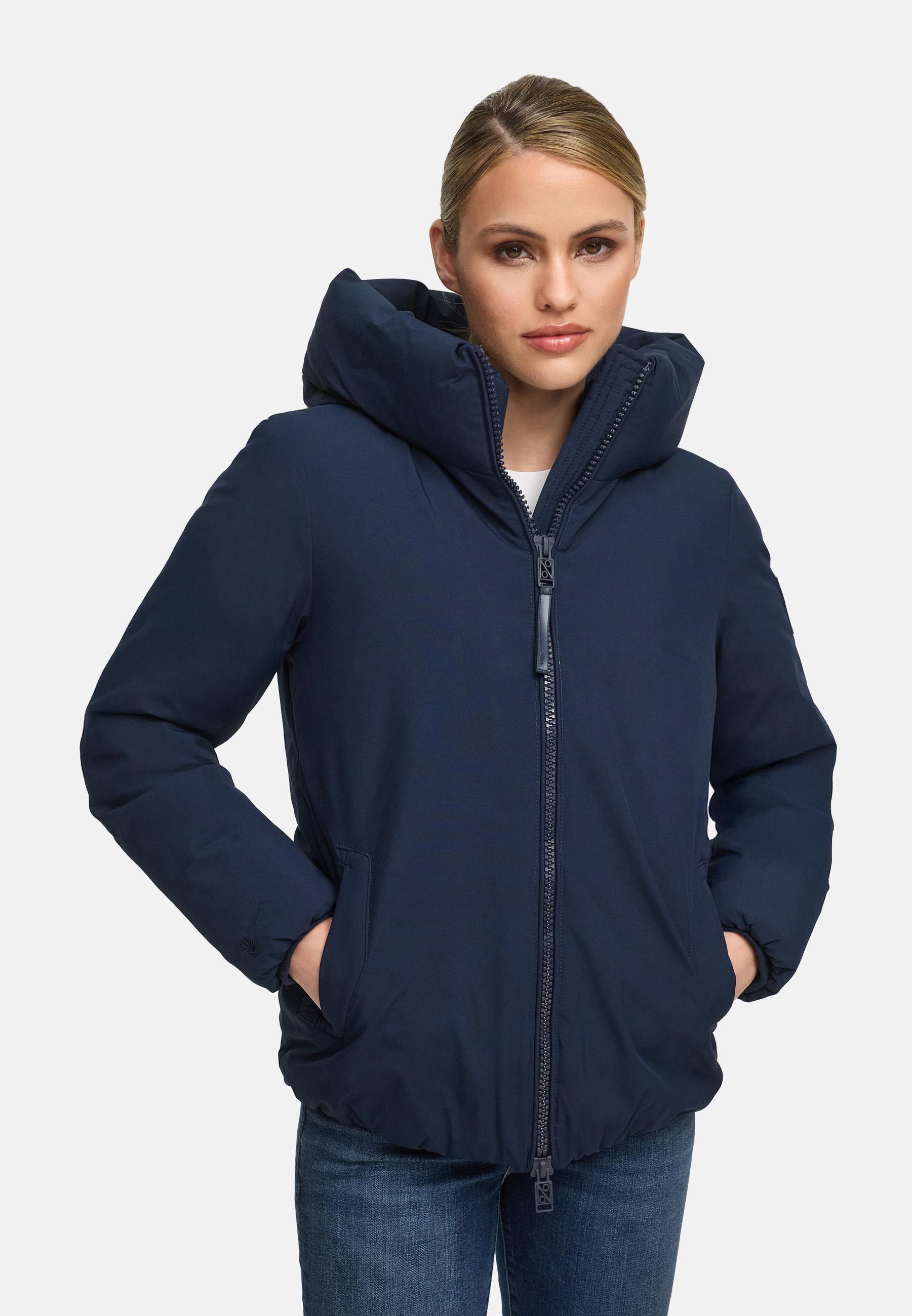 Winterjacke mit Kapuze "Blütenlicht 14" Navy