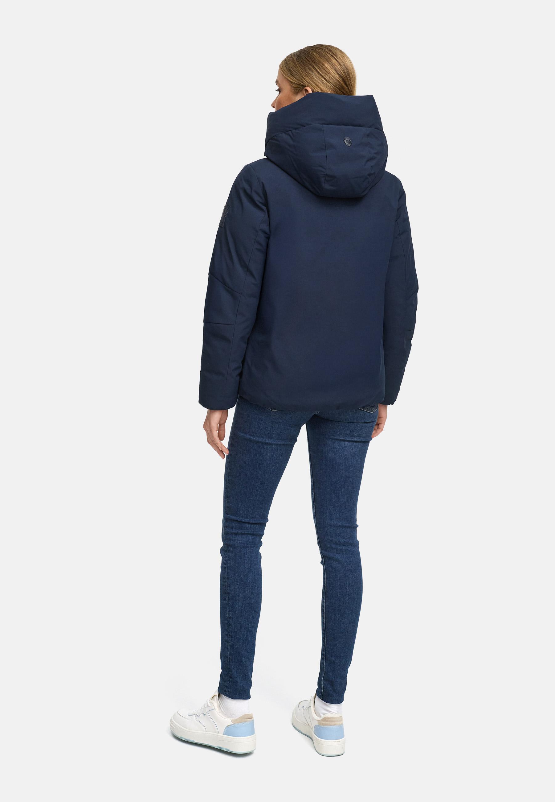 Winterjacke mit Kapuze "Blütenlicht 14" Navy