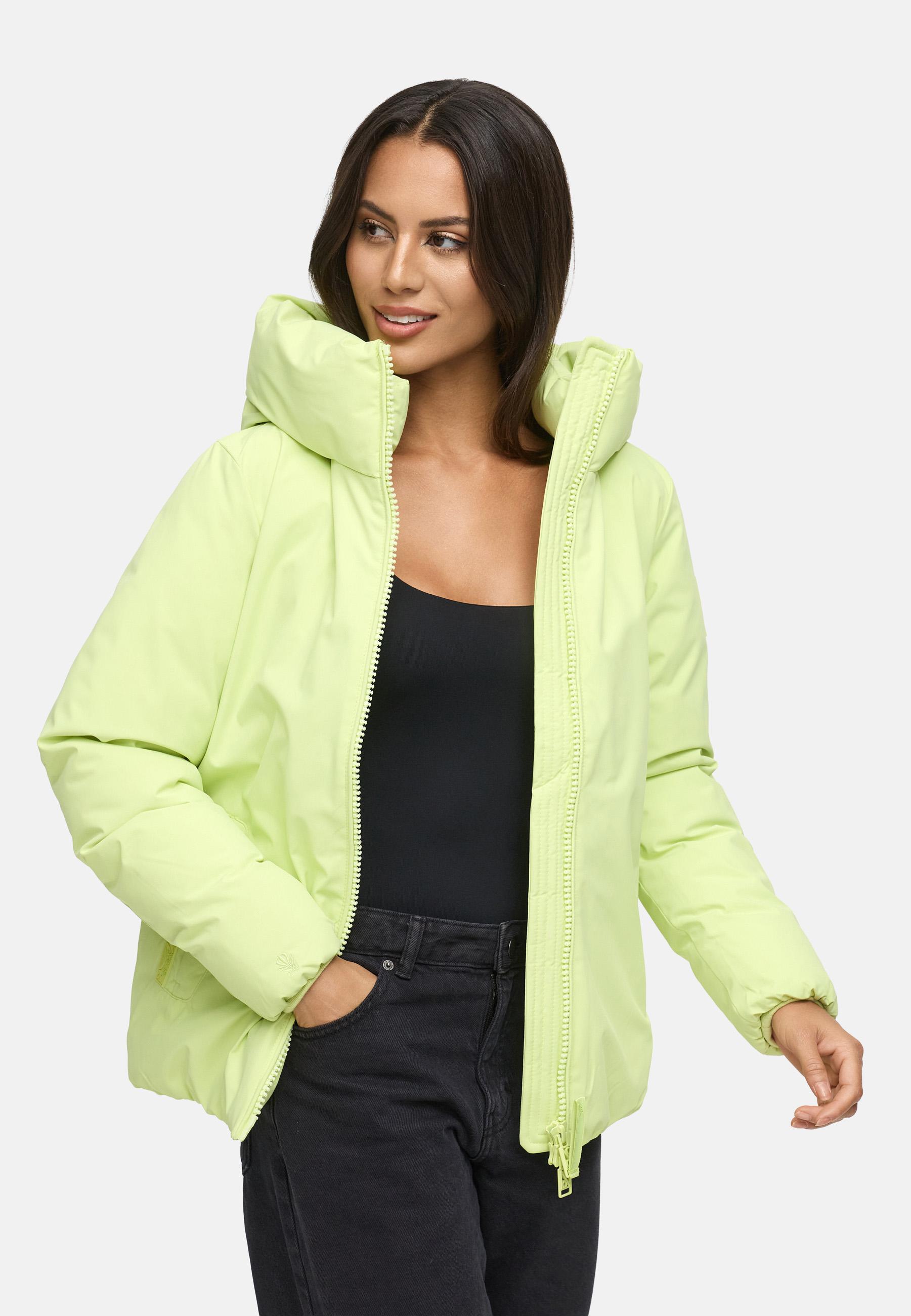 Winterjacke mit Kapuze "Blütenlicht 14" Pastell Lime