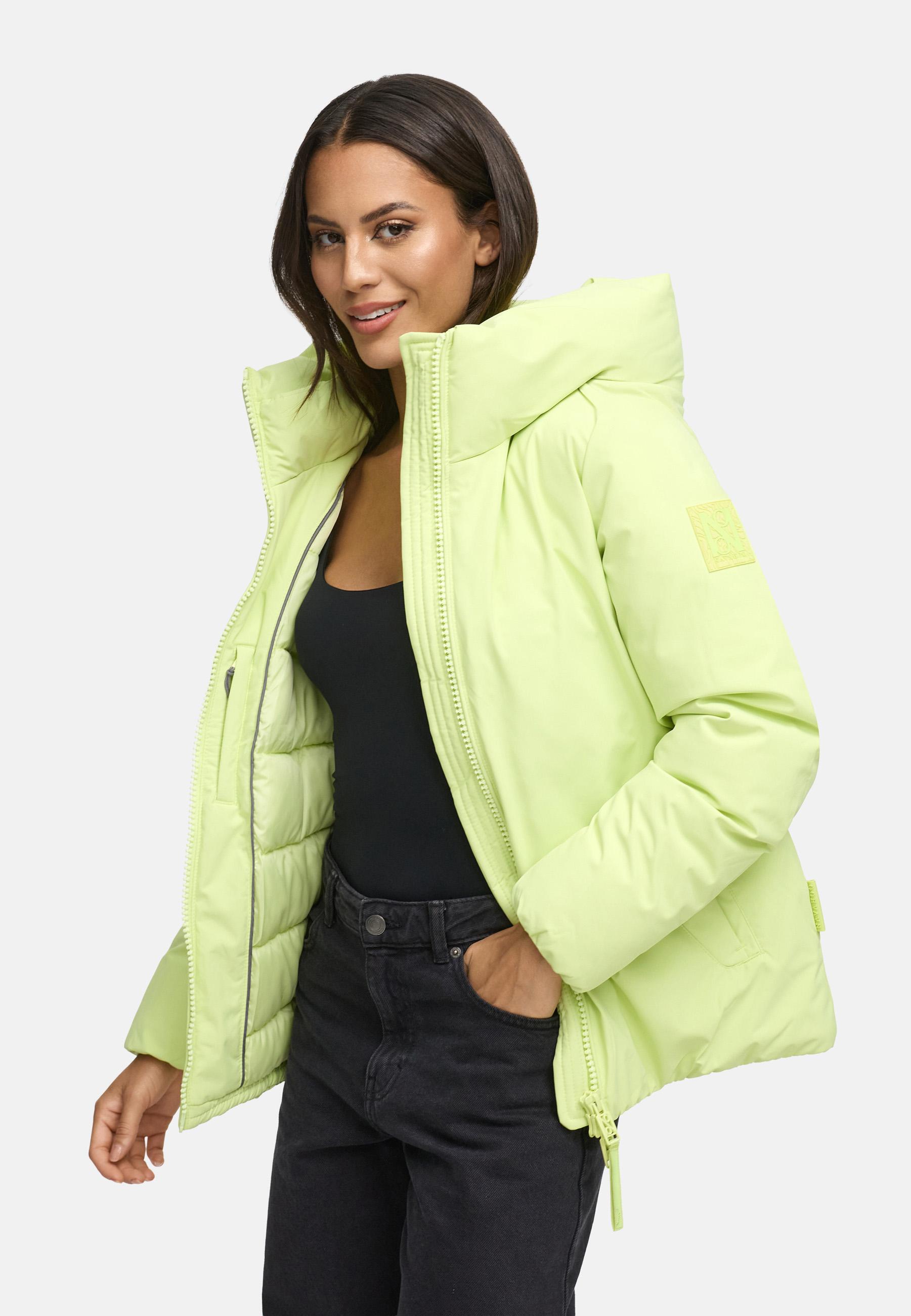 Winterjacke mit Kapuze "Blütenlicht 14" Pastell Lime