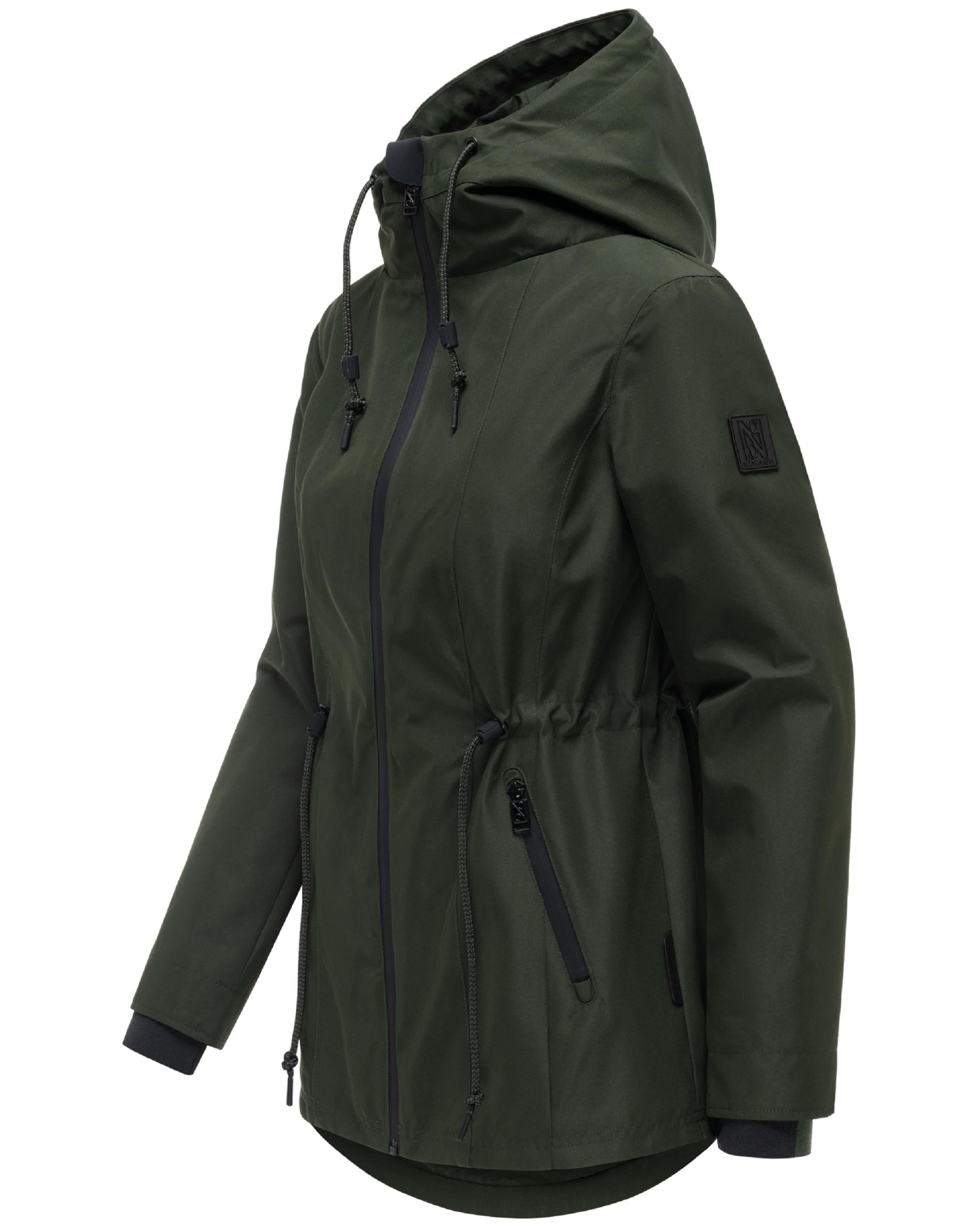 Übergangsjacke mit verstellbarer Kapuze "Blumentanz 14" Dark Olive