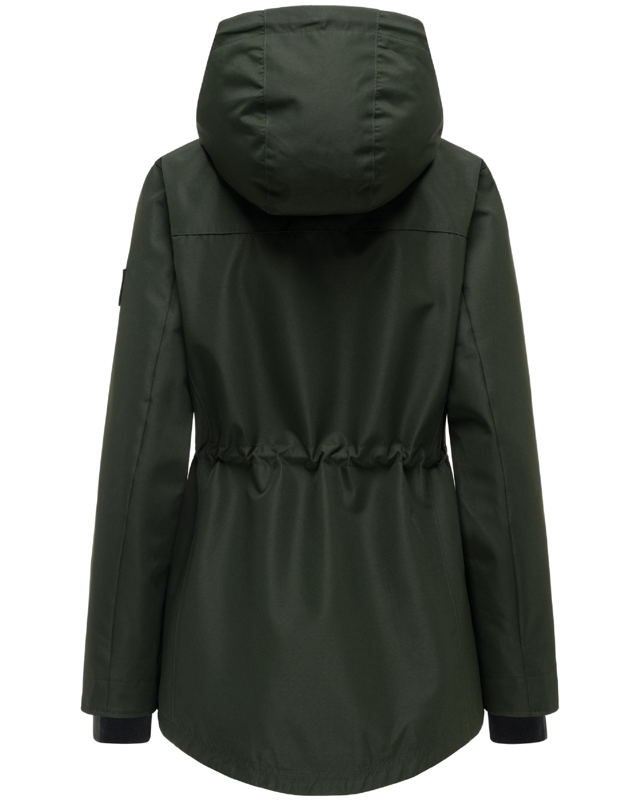 Übergangsjacke mit verstellbarer Kapuze "Blumentanz 14" Dark Olive