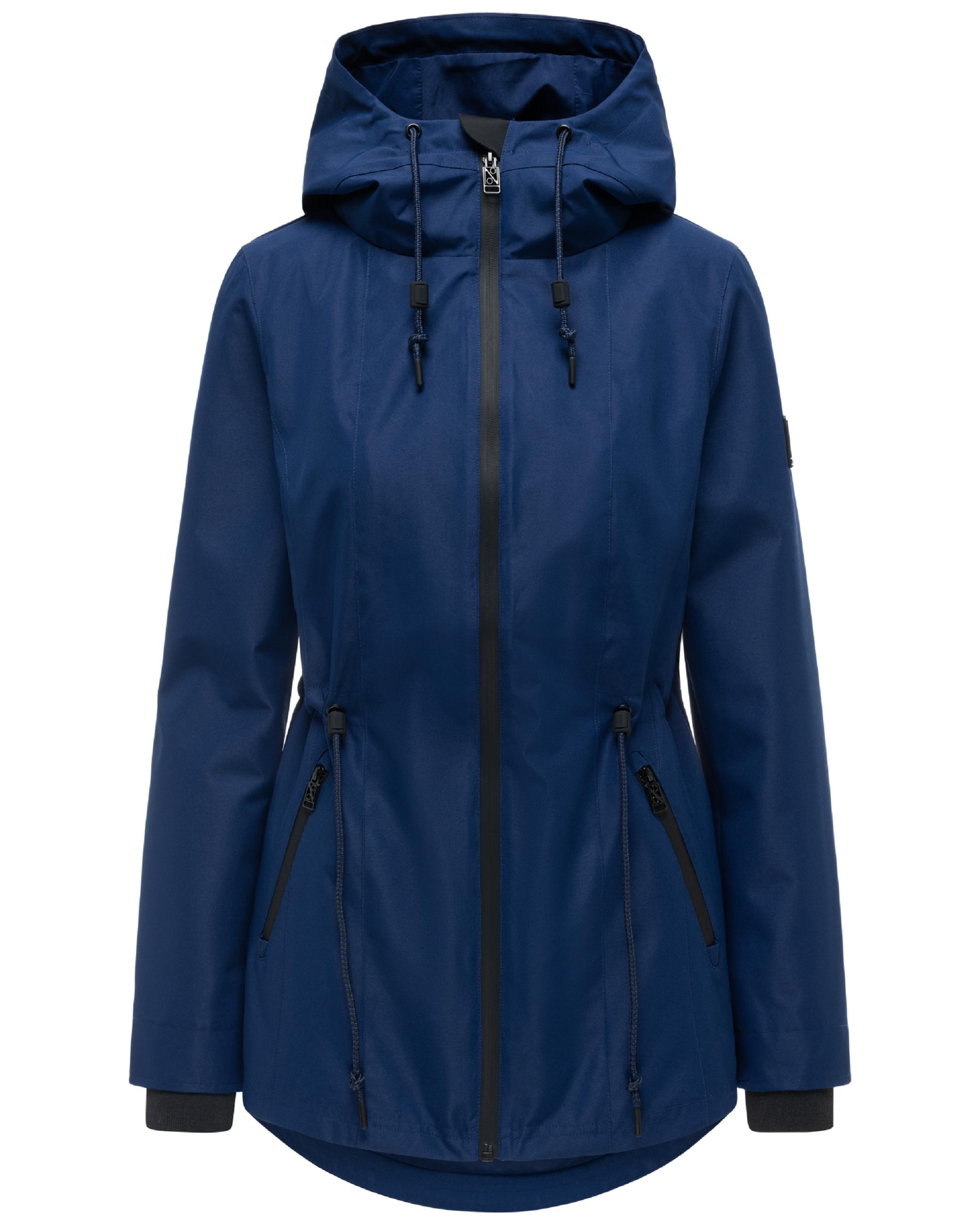 Übergangsjacke mit verstellbarer Kapuze "Blumentanz 14" Navy