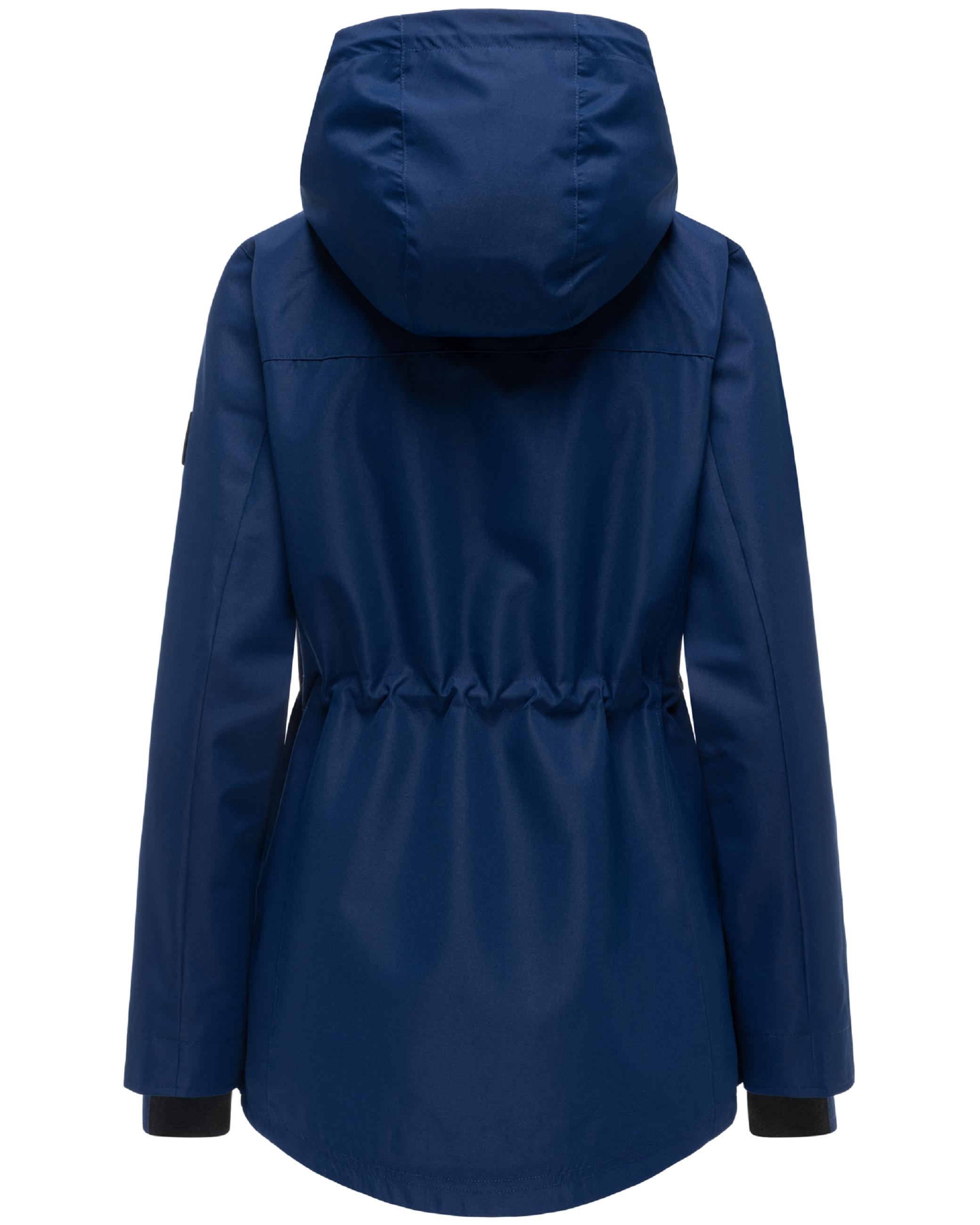 Übergangsjacke mit verstellbarer Kapuze "Blumentanz 14" Navy
