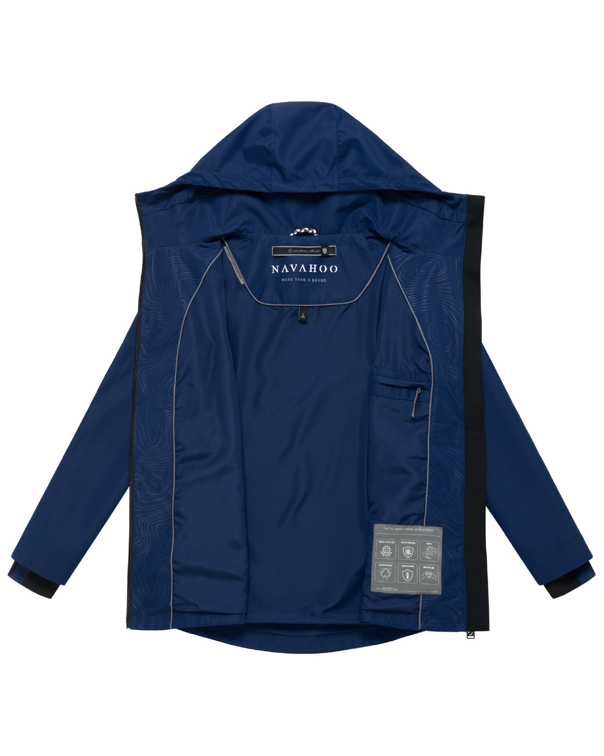Übergangsjacke mit verstellbarer Kapuze "Blumentanz 14" Navy