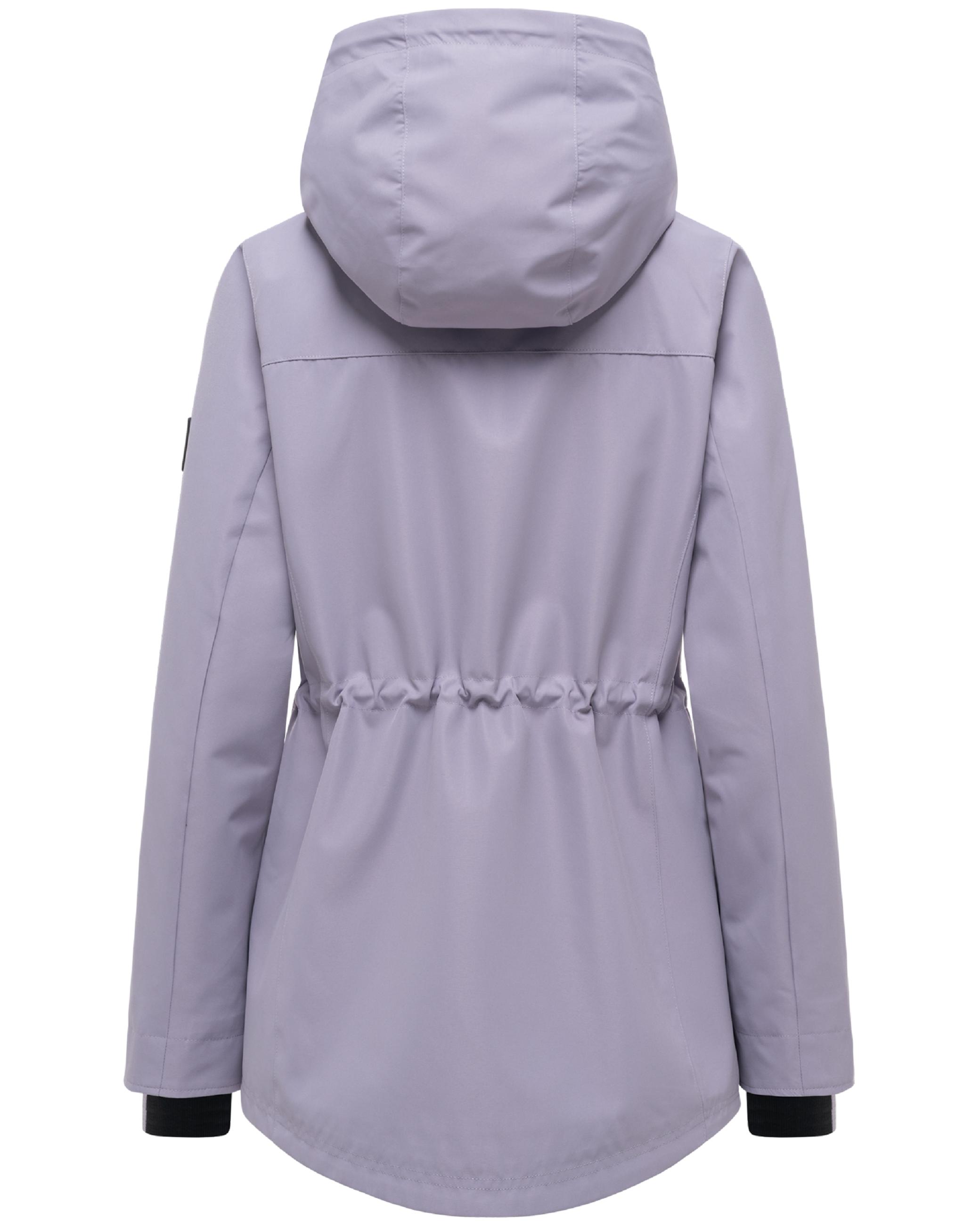 Wasserdichte Übergangsjacke mit verstellbarer Kapuze "Blumentanz 14" Powder Lilac