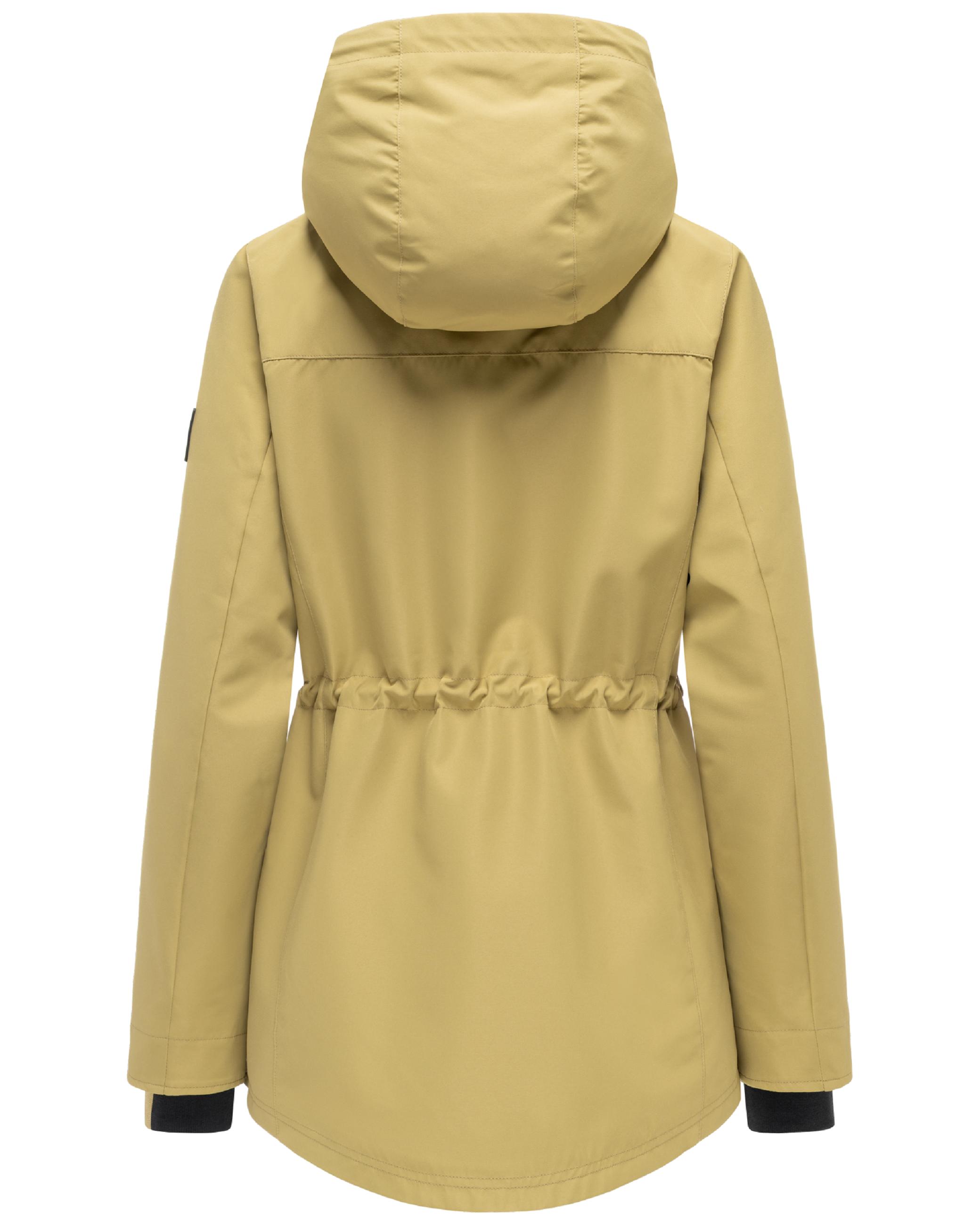 Wasserdichte Übergangsjacke mit verstellbarer Kapuze "Blumentanz 14" Urban Khaki