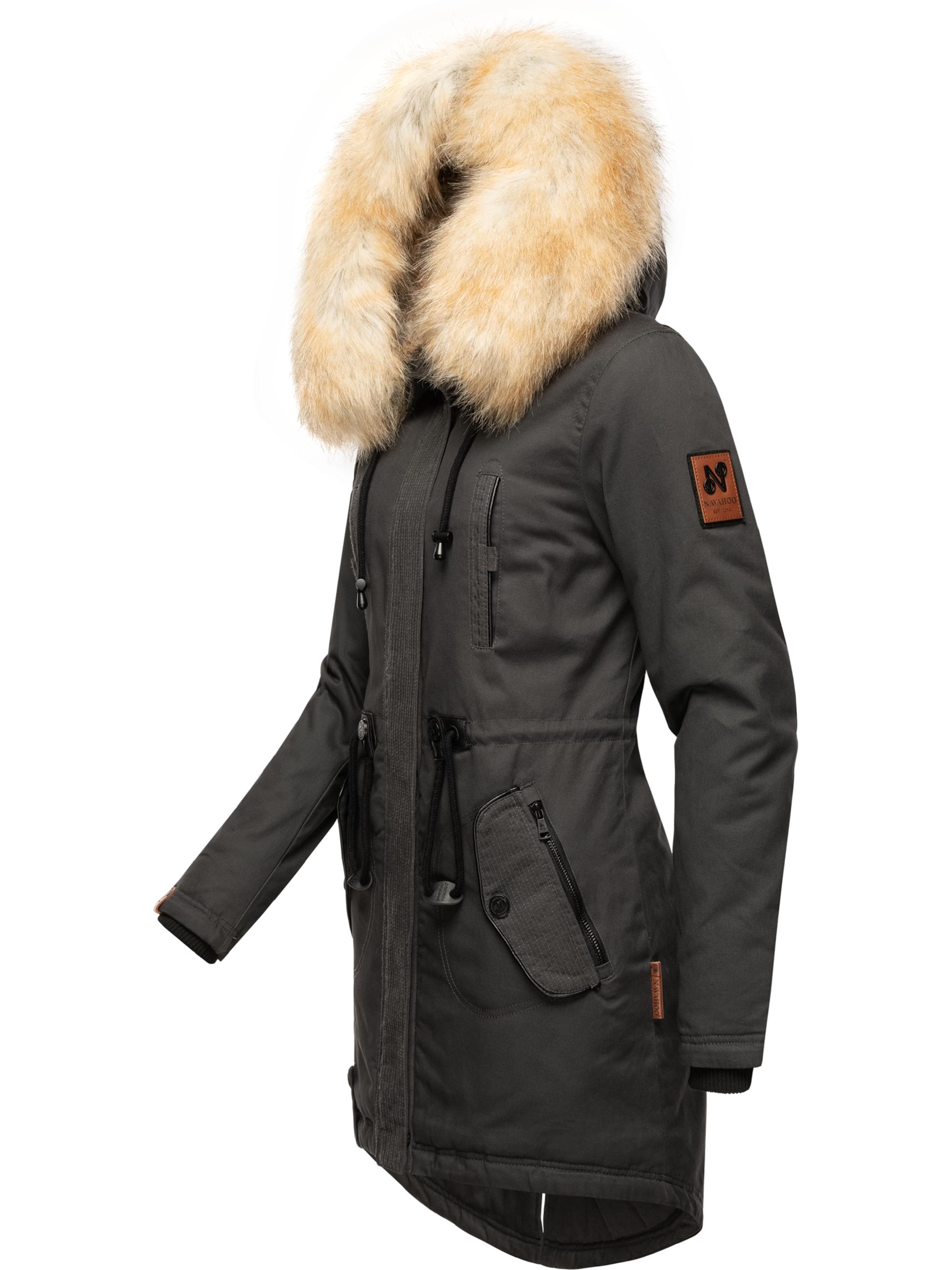 Winterparka mit Kunstfell-Kapuze "Bombii" Anthracite