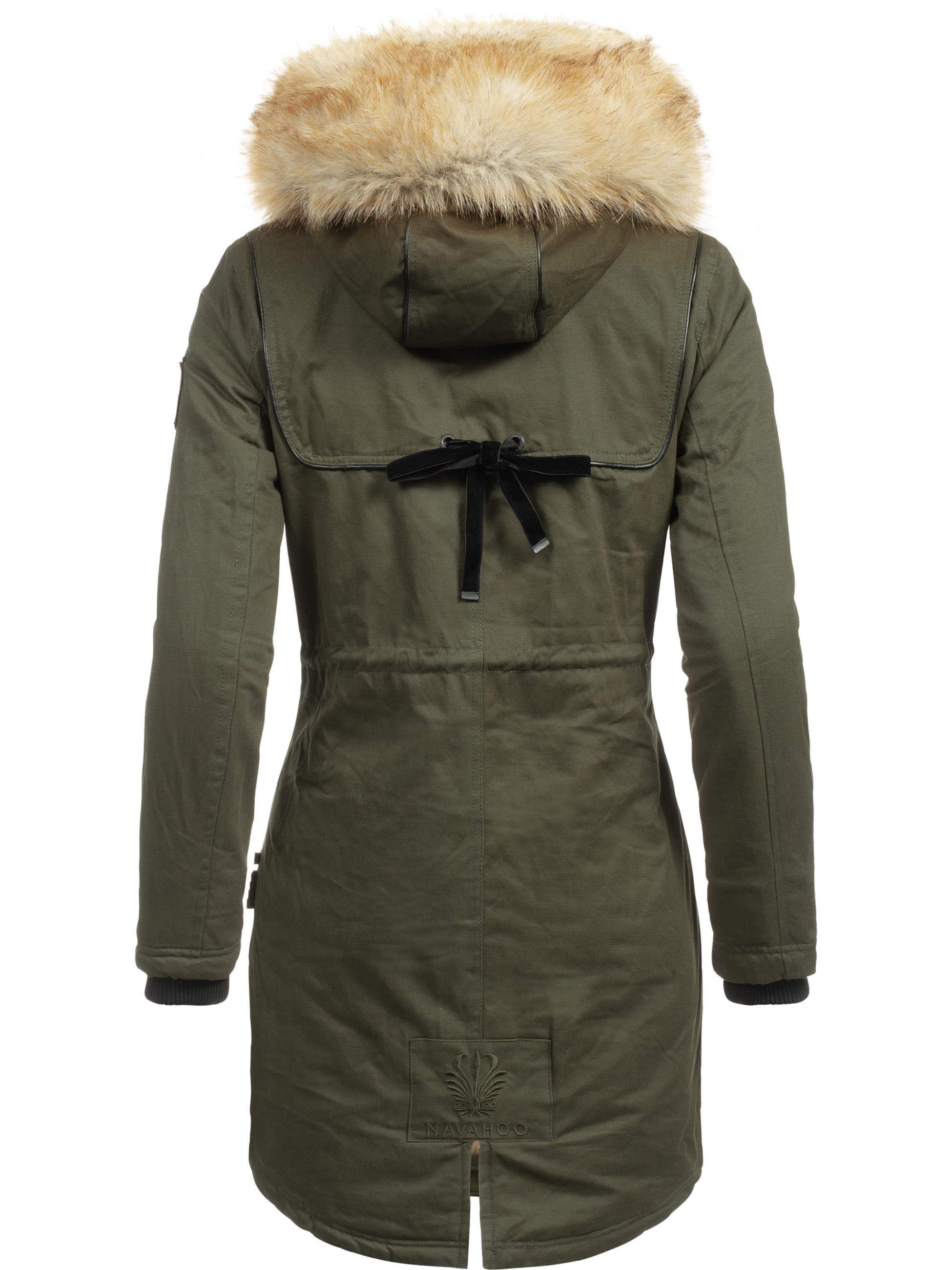 Winterparka mit Kunstfell-Kapuze "Bombii" Grün