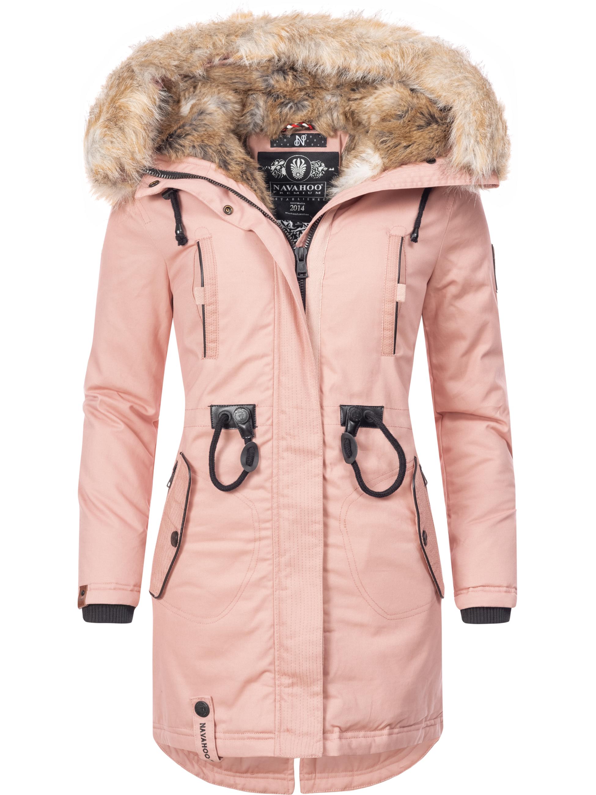 Winterparka mit Kunstfell-Kapuze "Bombii" Rosa