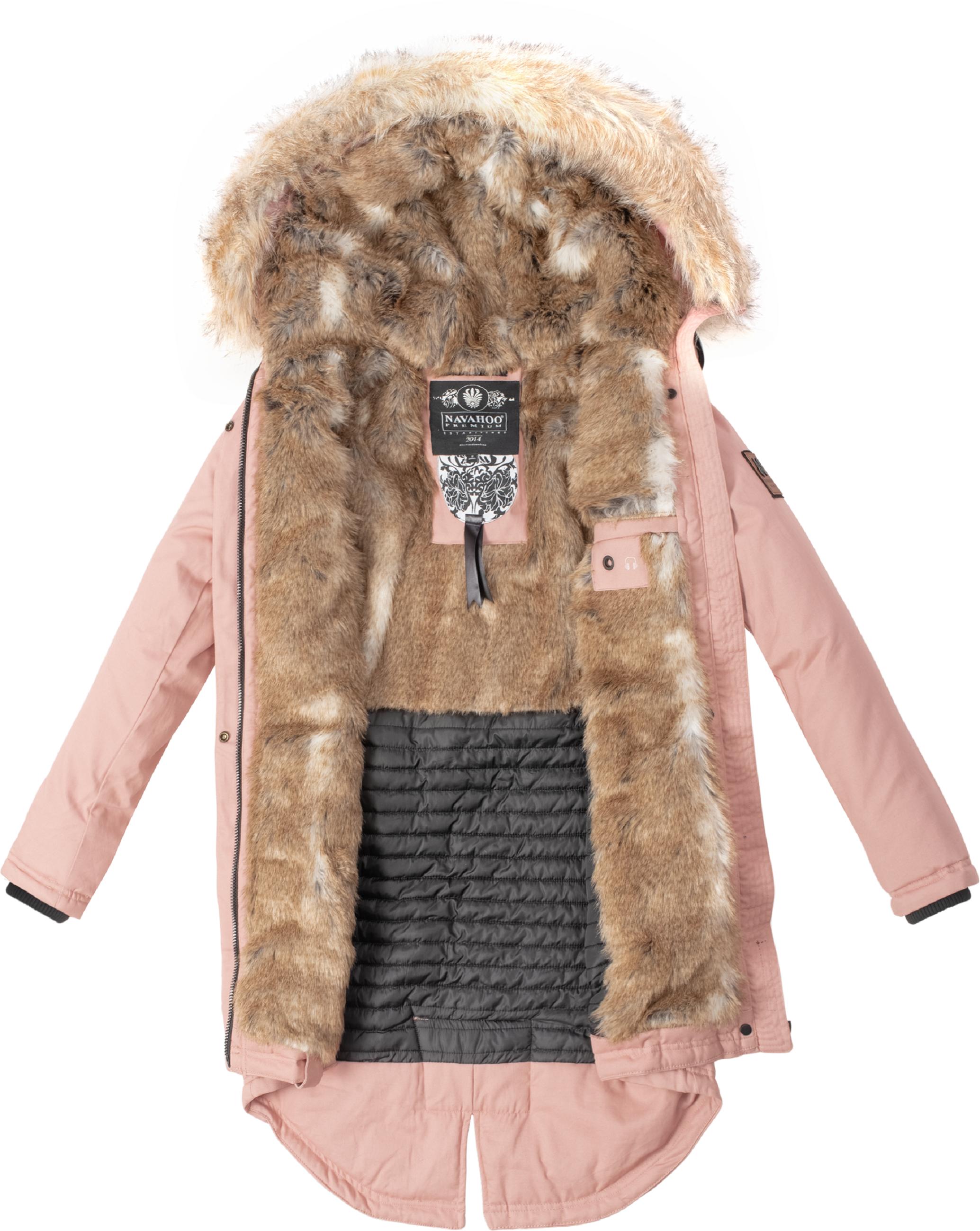 Winterparka mit Kunstfell-Kapuze "Bombii" Rosa