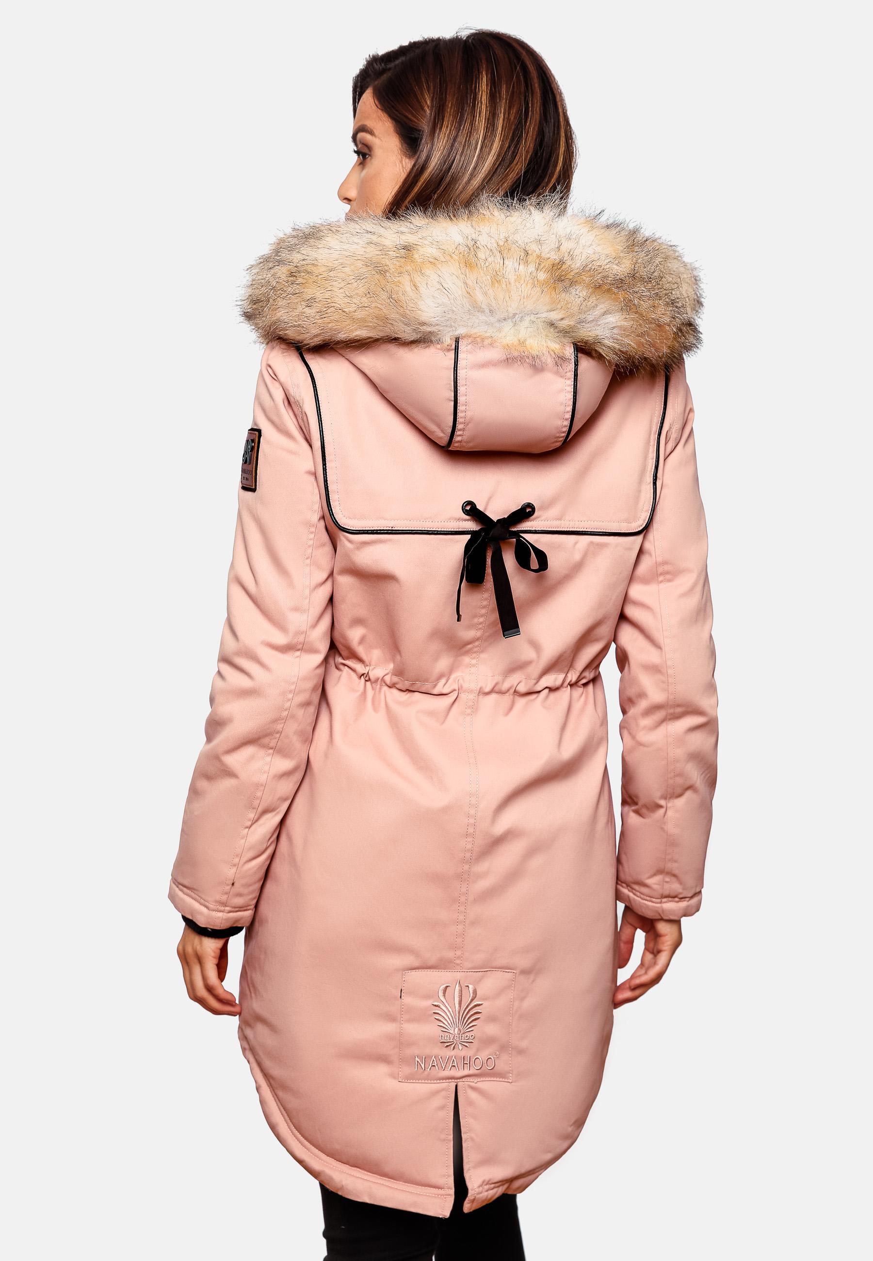 Winterparka mit Kunstfell-Kapuze "Bombii" Rosa