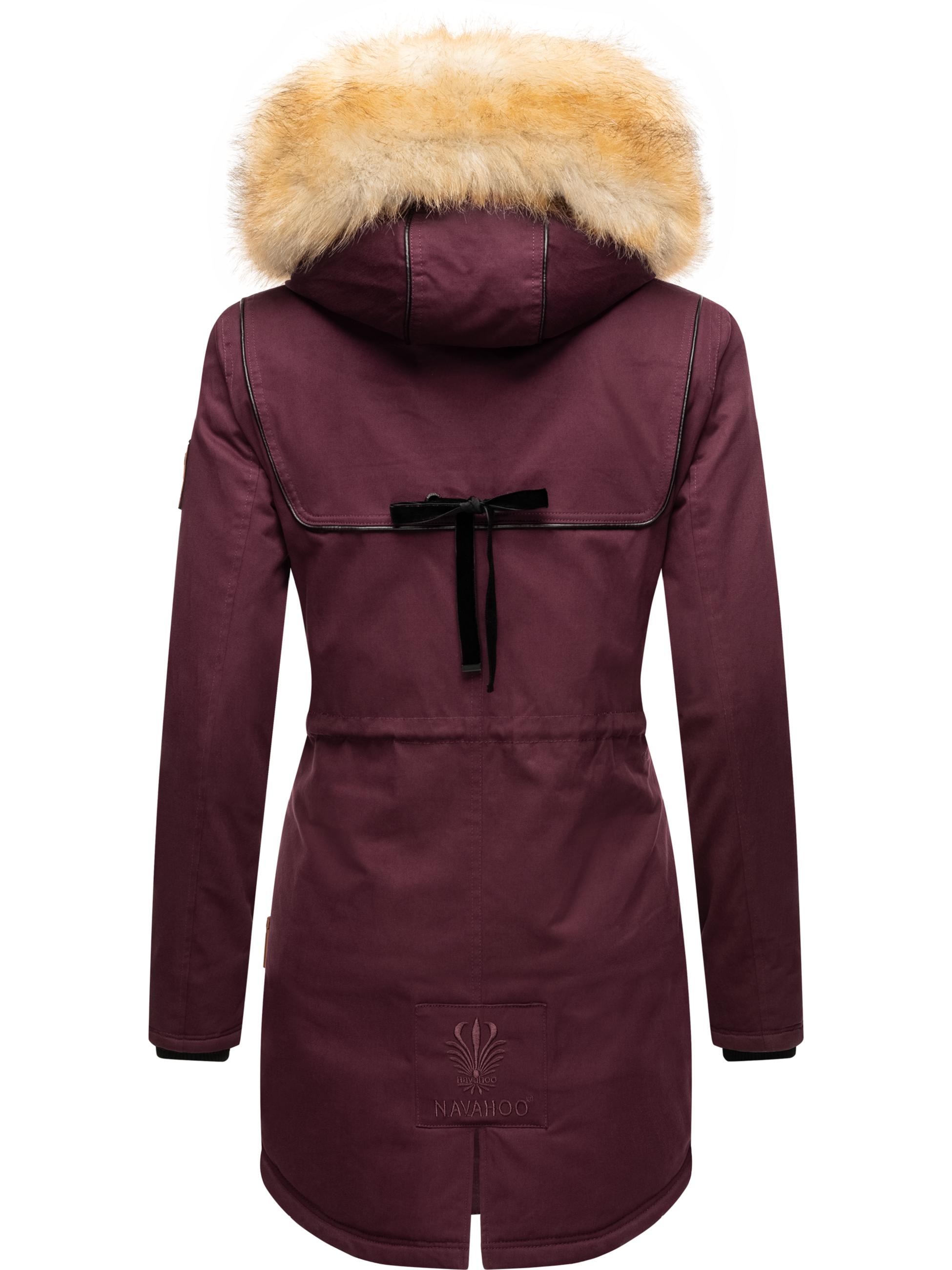 Winterparka mit Kunstfell-Kapuze "Bombii" Wine