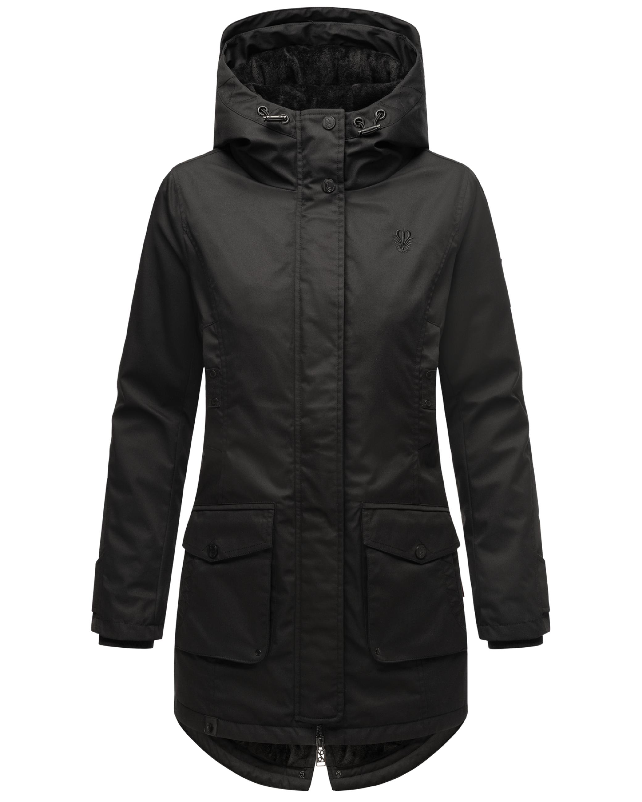 Wasserdichter Parka mit Kapuze "Brinjaa" Black