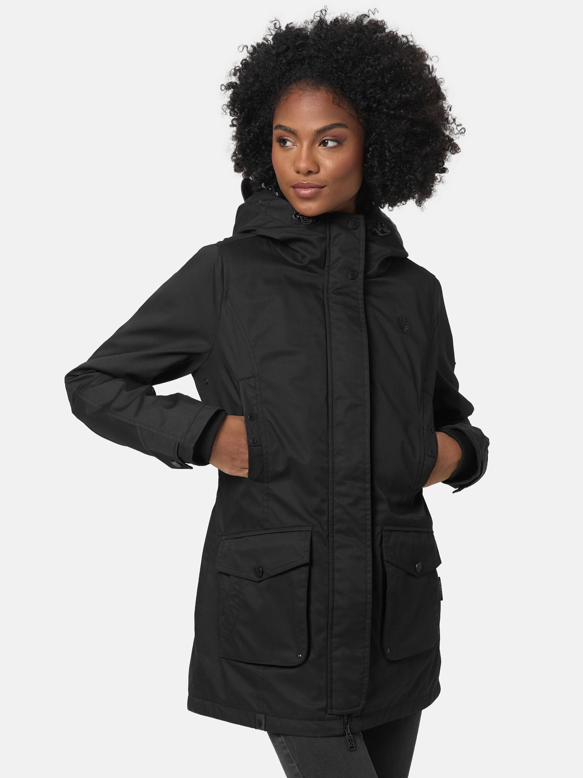 Wasserdichter Parka mit Kapuze "Brinjaa" Black