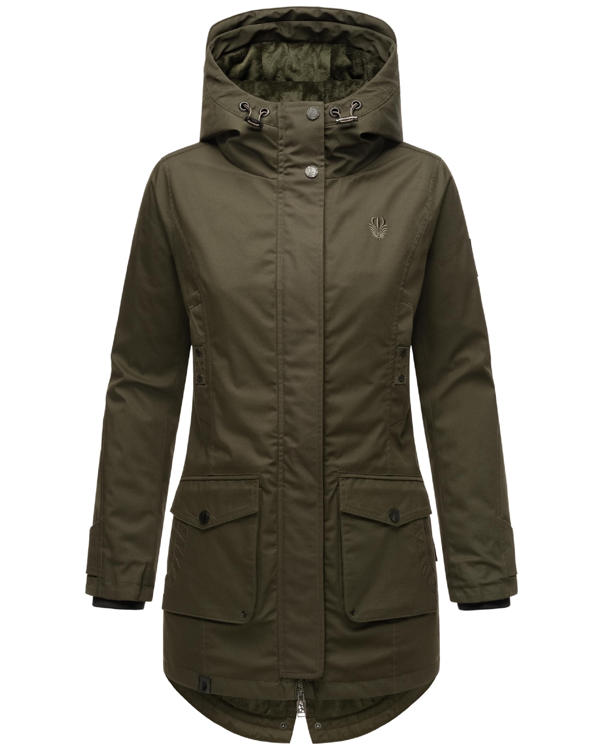 Wasserdichter Parka mit Kapuze "Brinjaa" Dark Olive