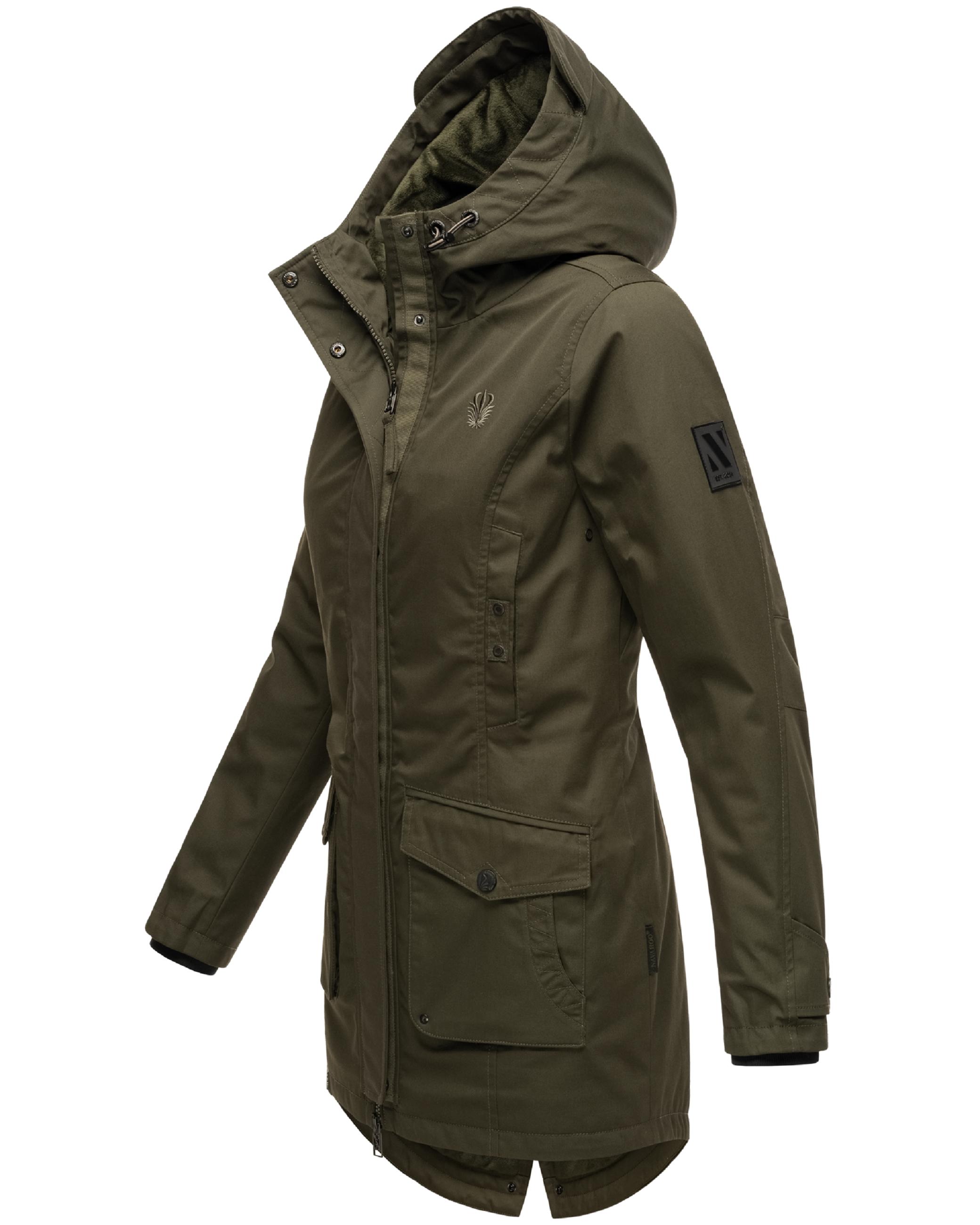 Wasserdichter Parka mit Kapuze "Brinjaa" Dark Olive