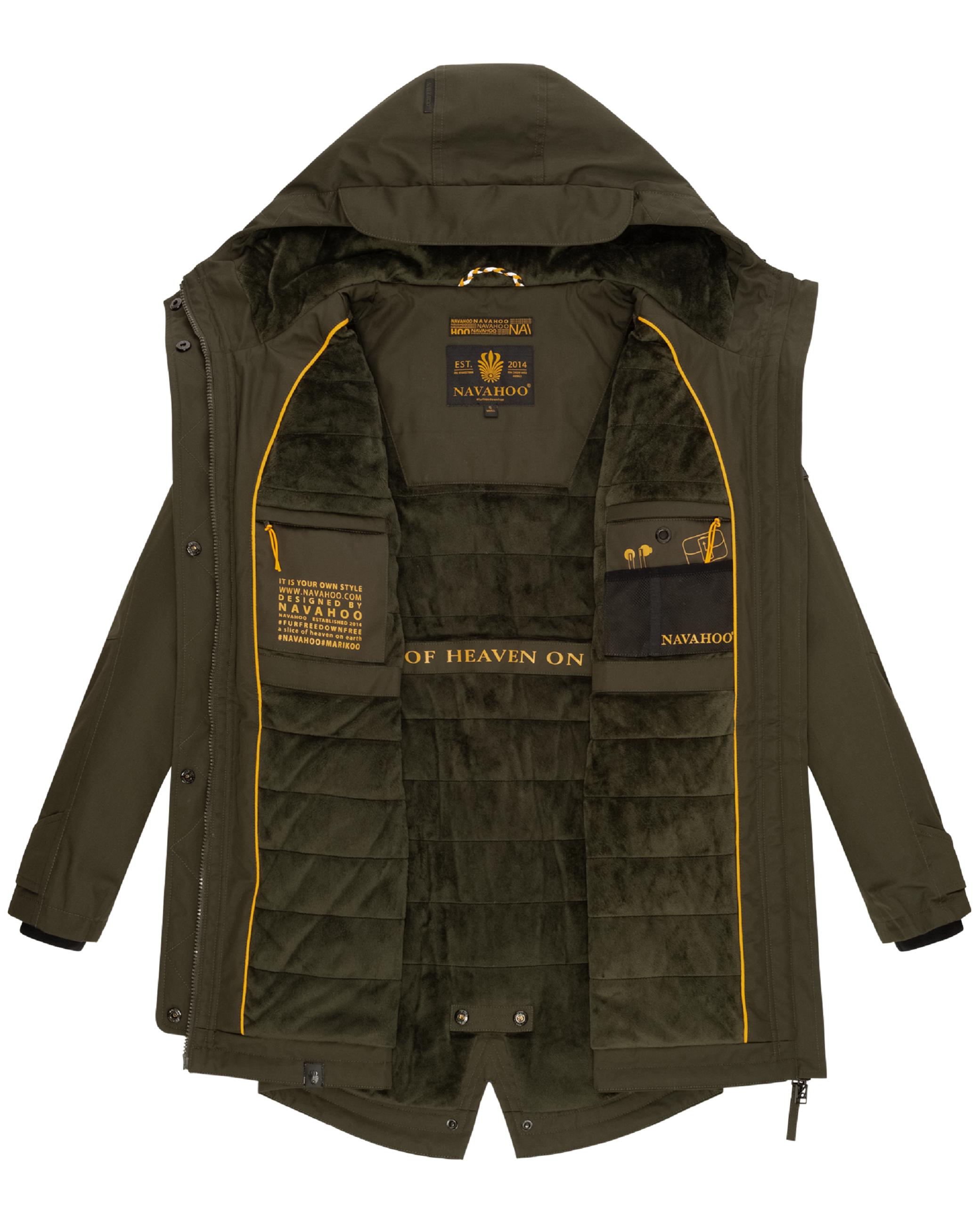 Wasserdichter Parka mit Kapuze "Brinjaa" Dark Olive