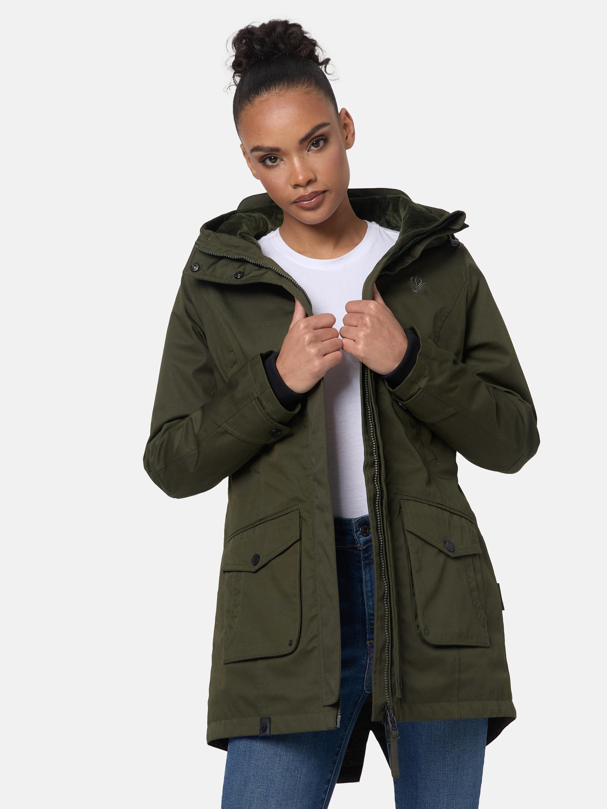 Wasserdichter Parka mit Kapuze "Brinjaa" Dark Olive