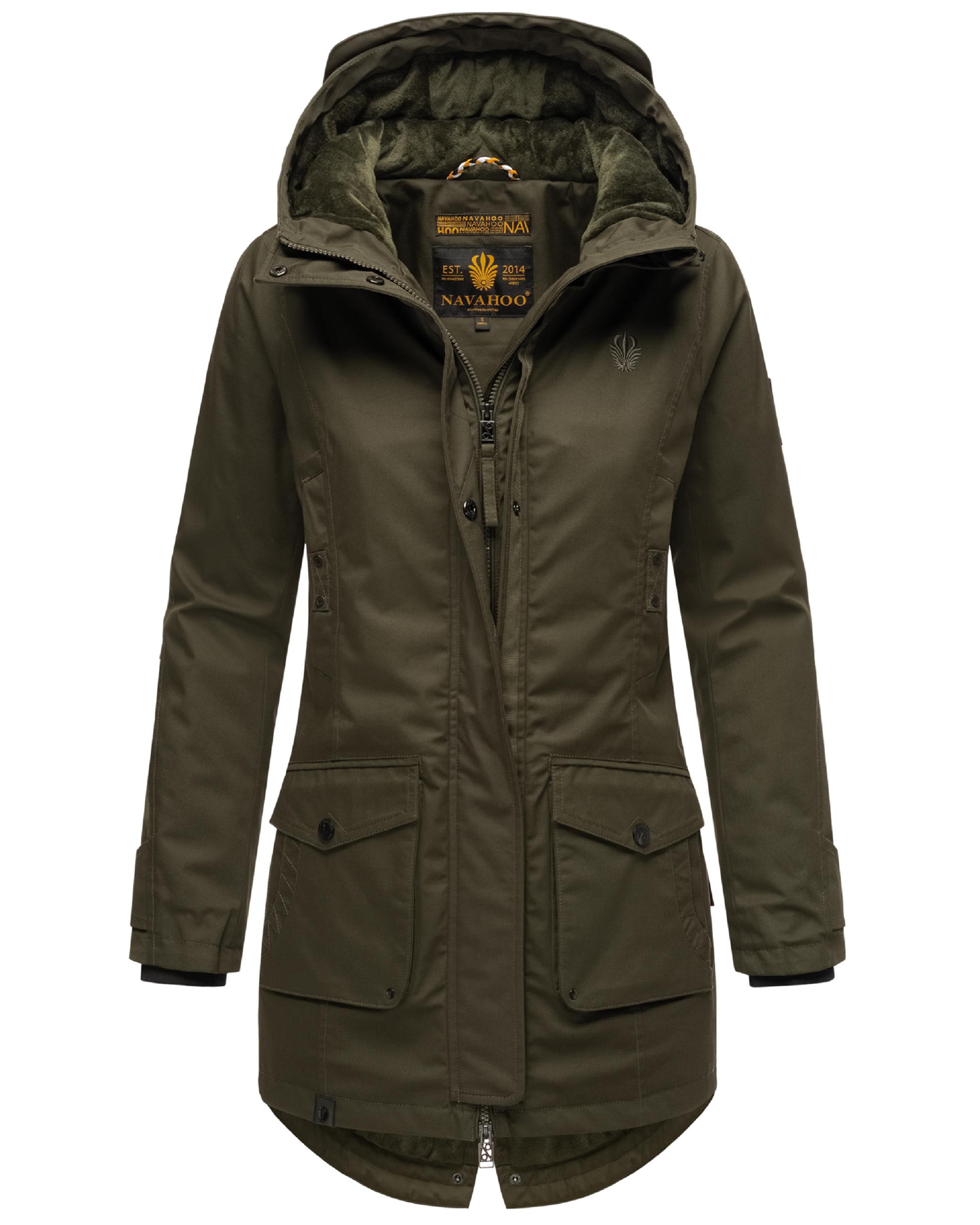 Wasserdichter Parka mit Kapuze "Brinjaa" Dark Olive