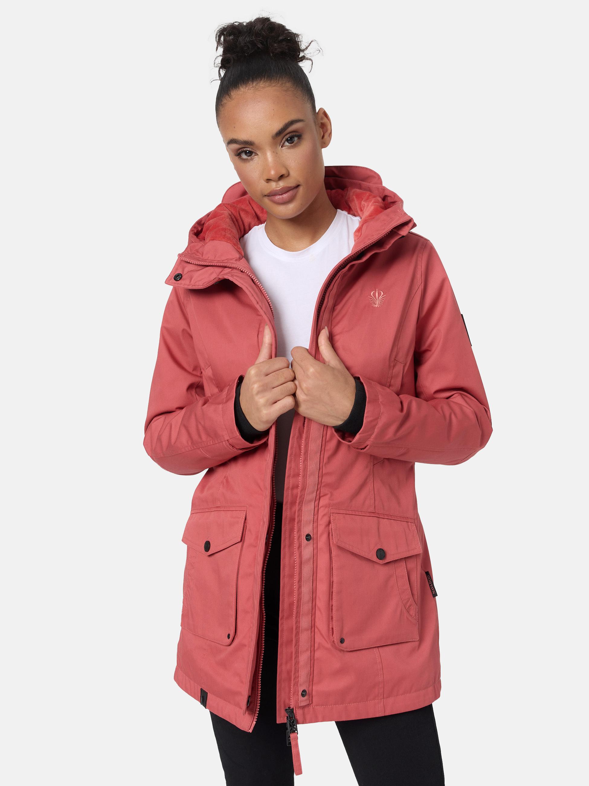 Wasserdichter Parka mit Kapuze "Brinjaa" Rouge