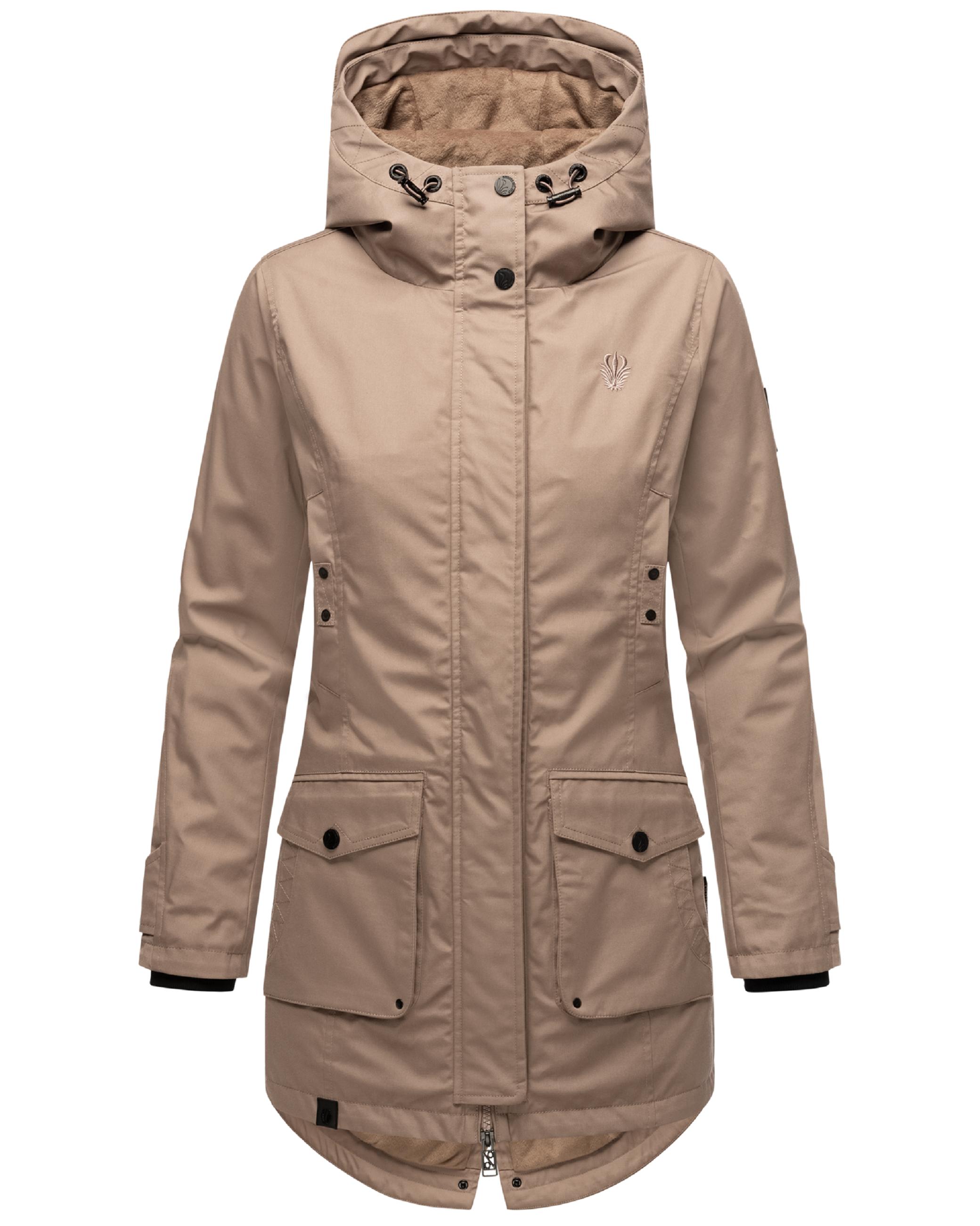 Wasserdichter Parka mit Kapuze "Brinjaa" Taupe Grey