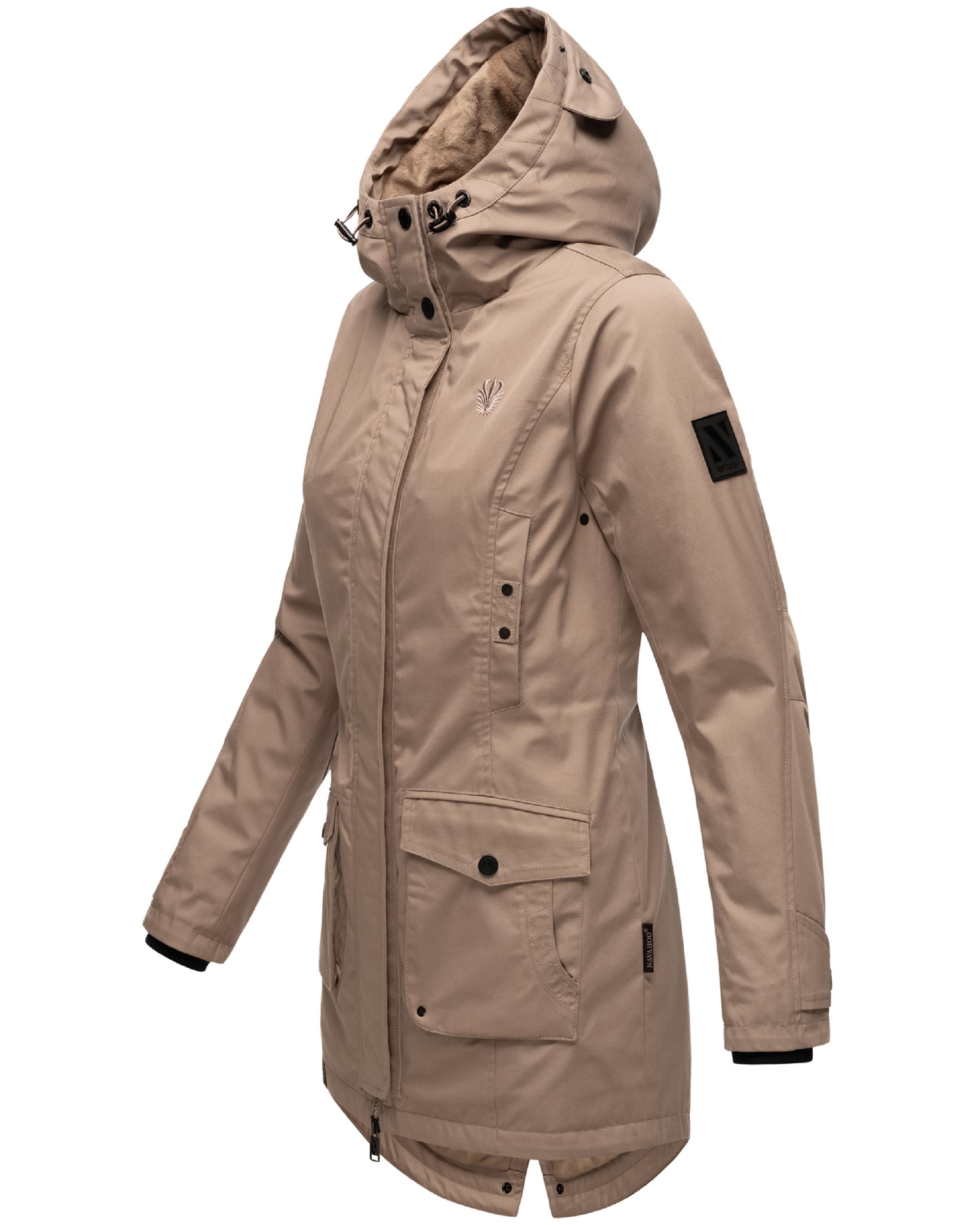 Wasserdichter Parka mit Kapuze "Brinjaa" Taupe Grey