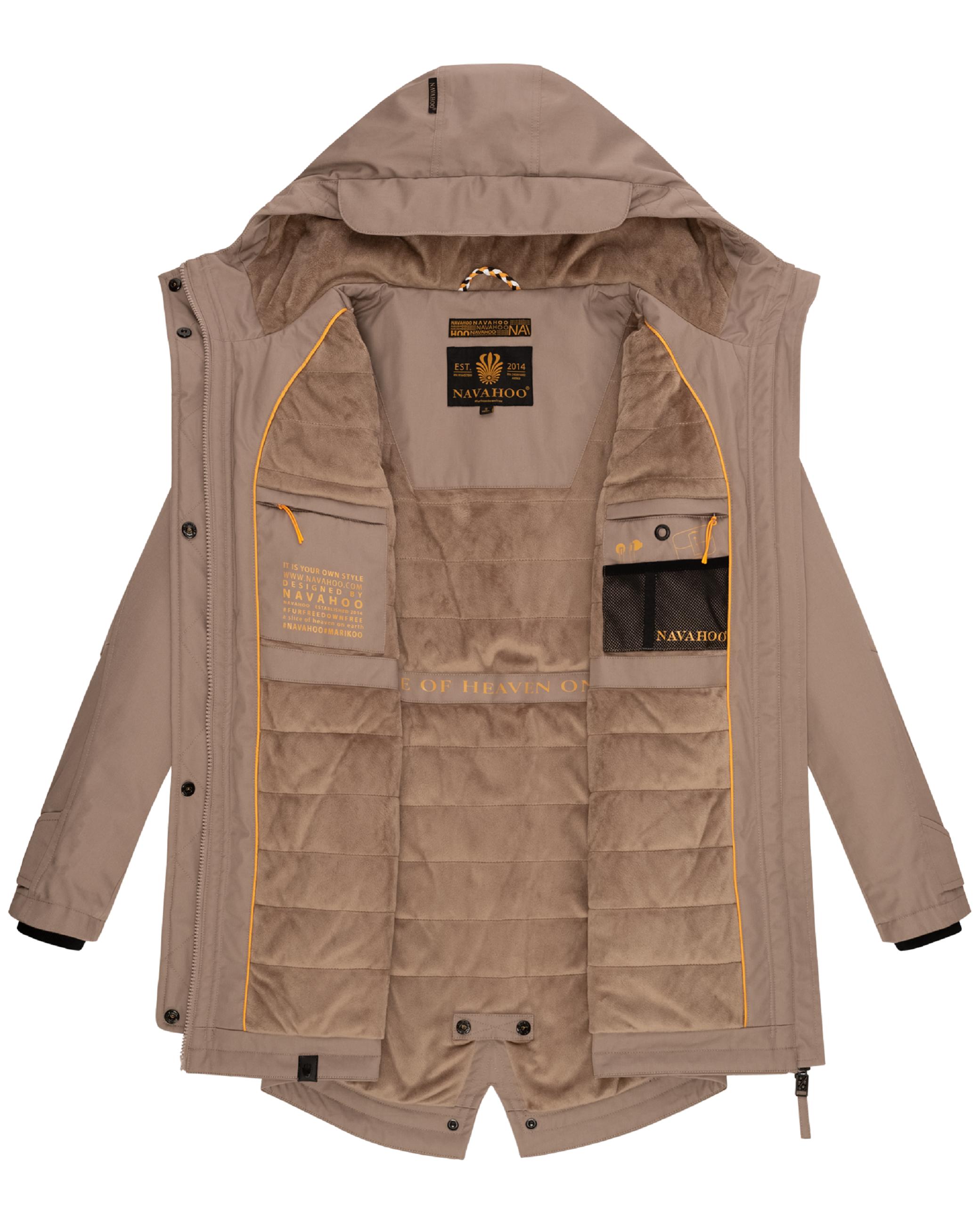 Wasserdichter Parka mit Kapuze "Brinjaa" Taupe Grey