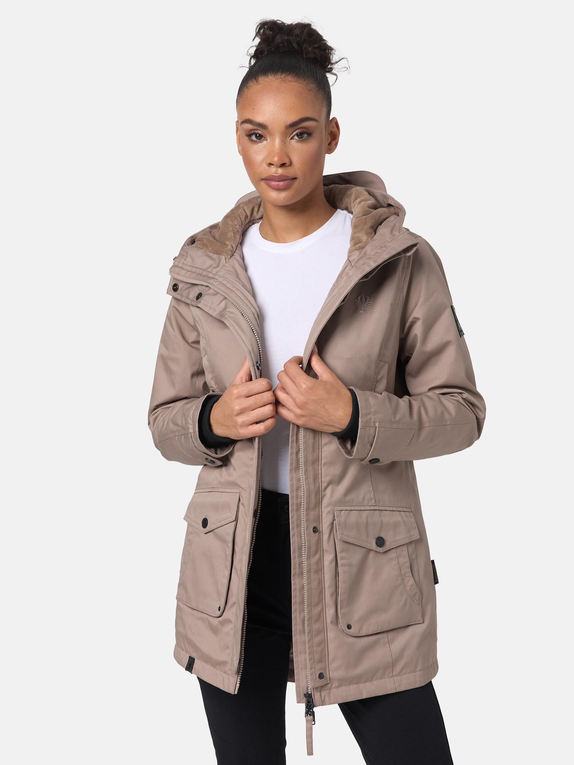 Wasserdichter Parka mit Kapuze "Brinjaa" Taupe Grey