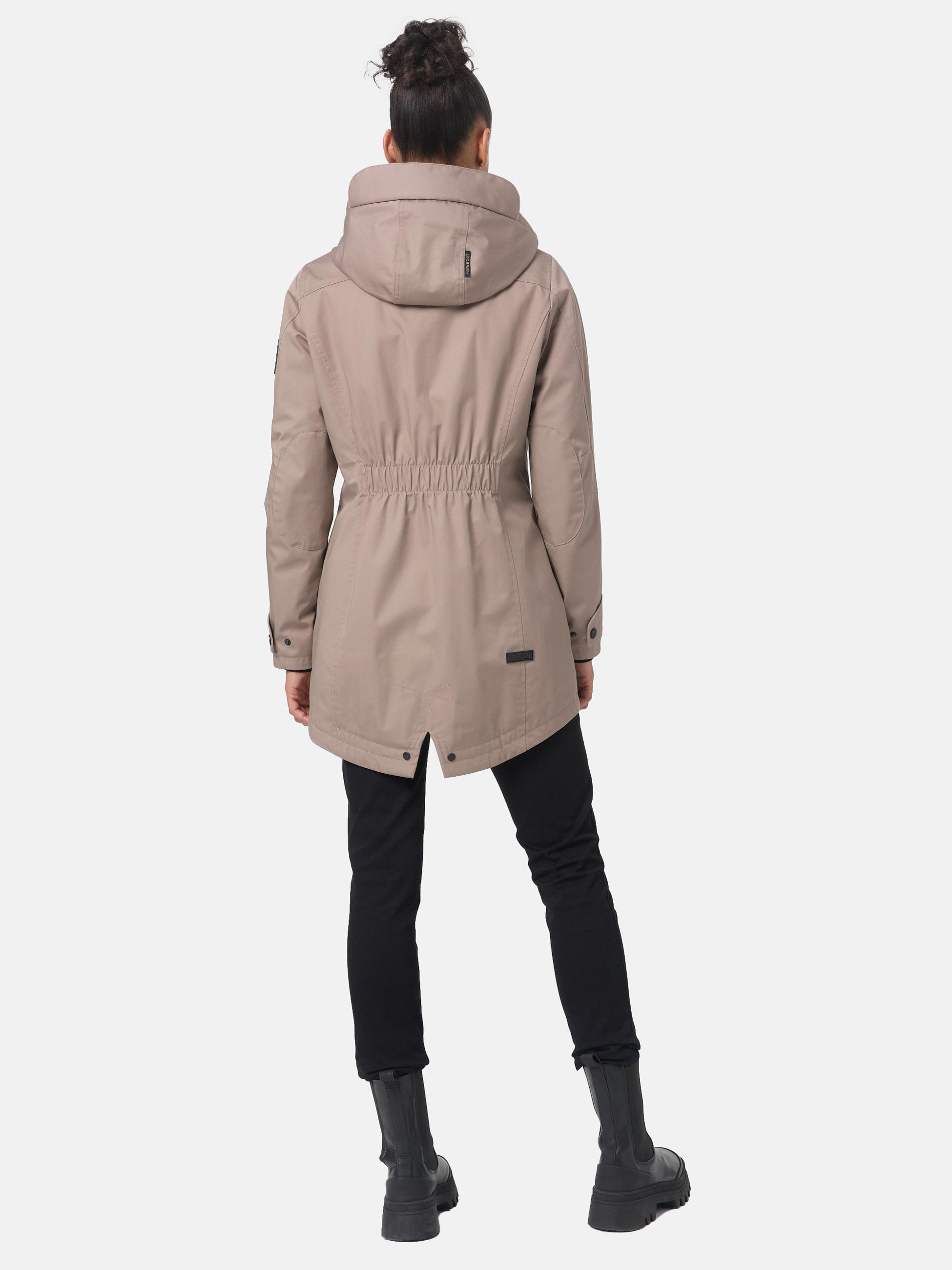 Wasserdichter Parka mit Kapuze "Brinjaa" Taupe Grey