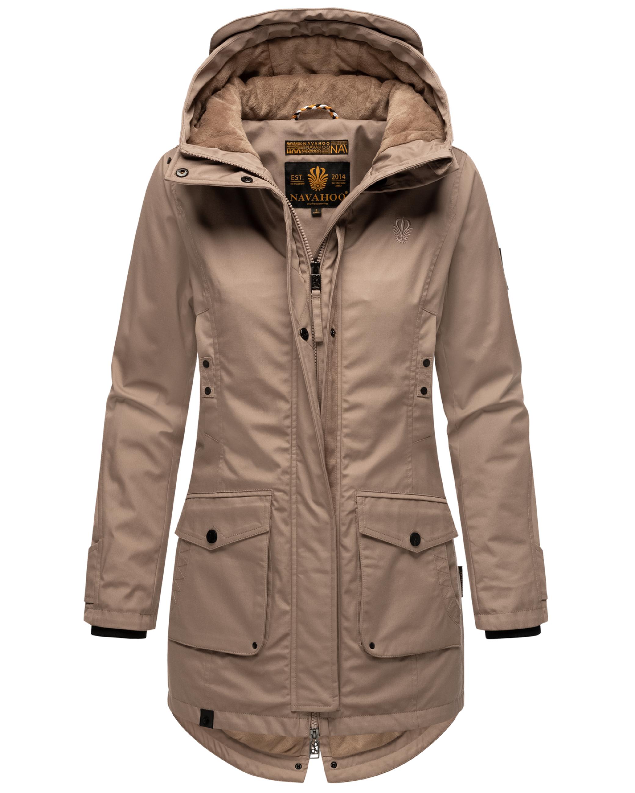 Wasserdichter Parka mit Kapuze "Brinjaa" Taupe Grey