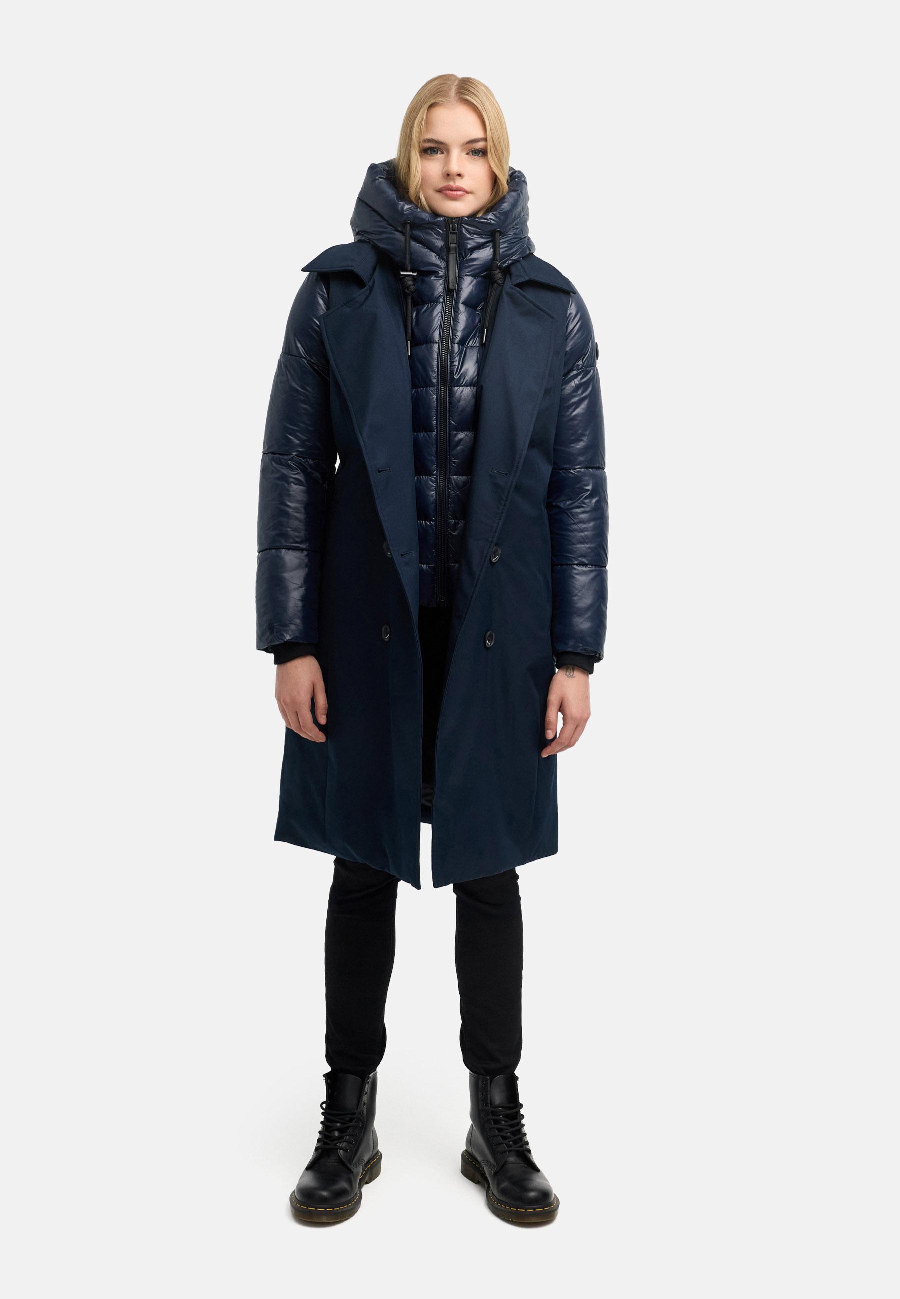 Trenchcoat mit herausnehmbarem Inlay "City-Glow 14" Navy