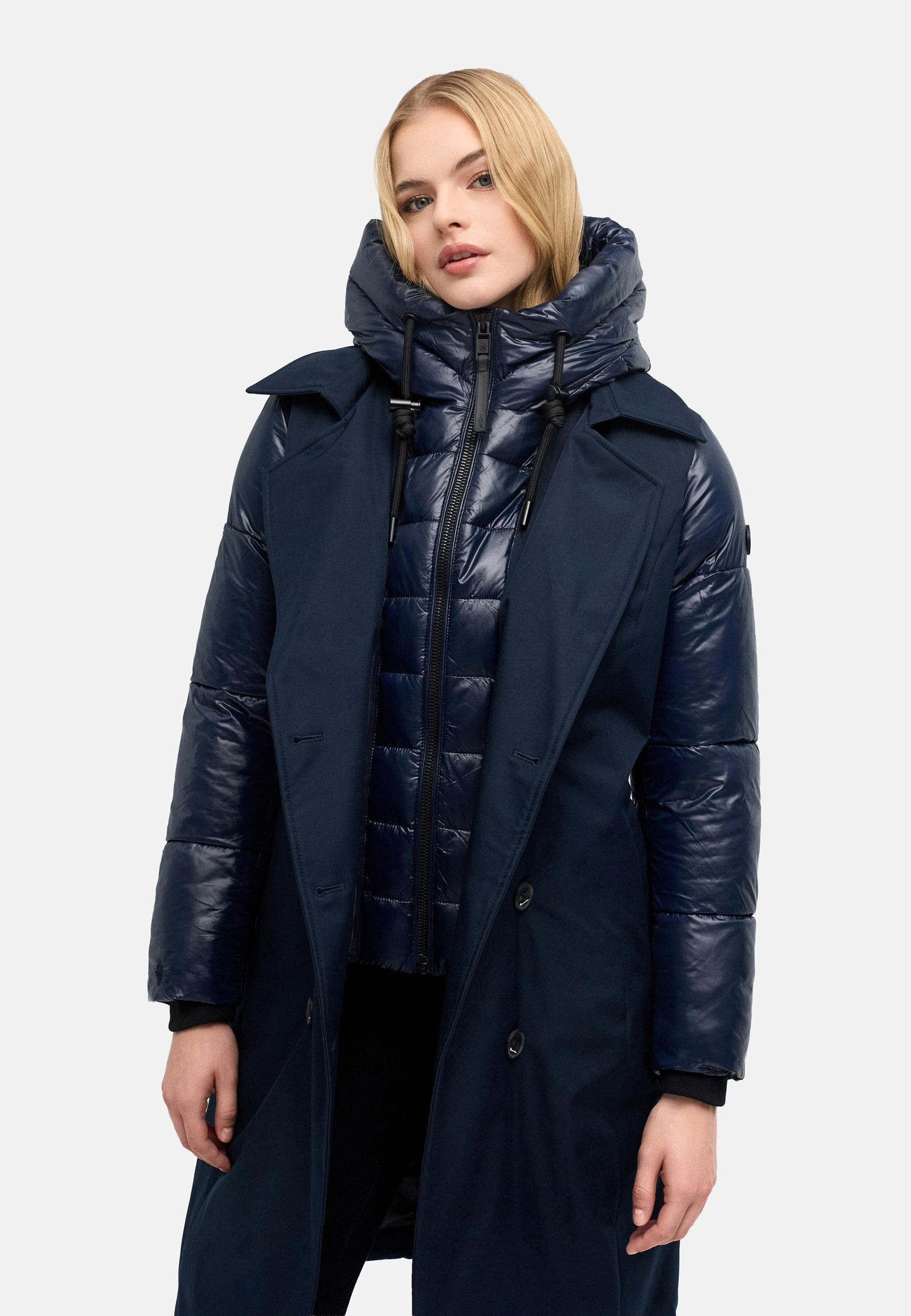 Trenchcoat mit herausnehmbarem Inlay "City-Glow 14" Navy