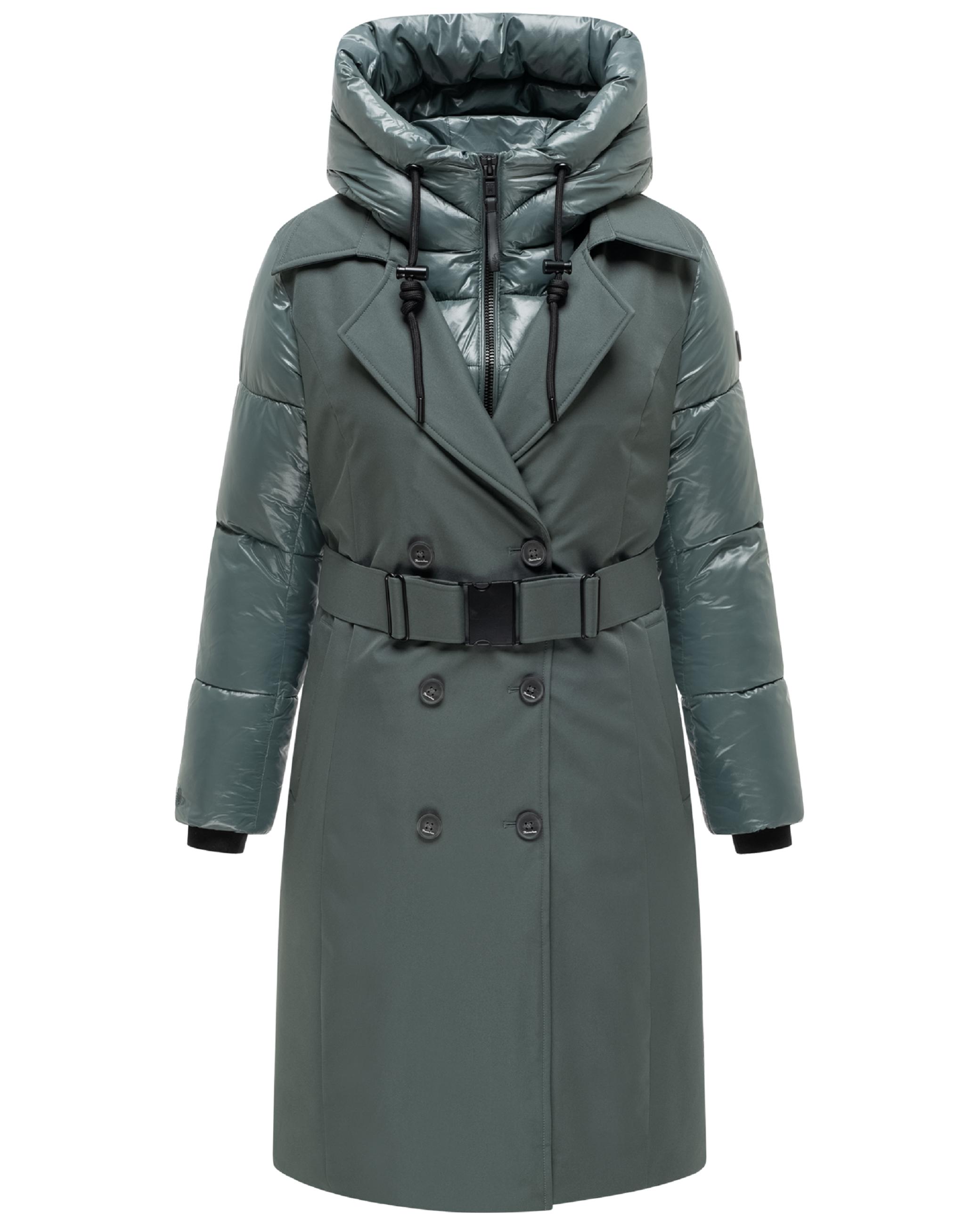 Trenchcoat mit herausnehmbarem Inlay "City-Glow 14" Stone Green