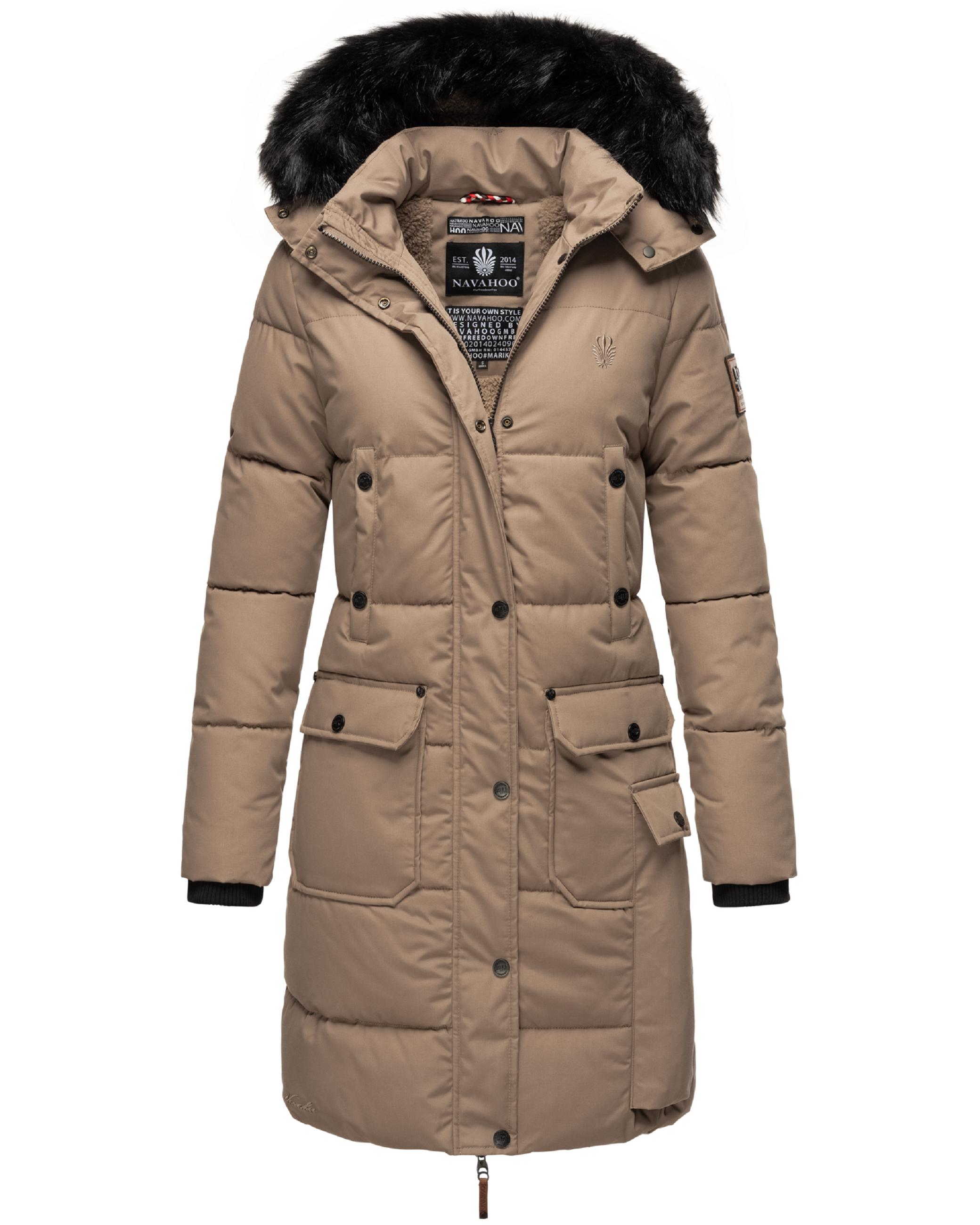 Winterparka mit Kapuze "Cosimaa" Taupe