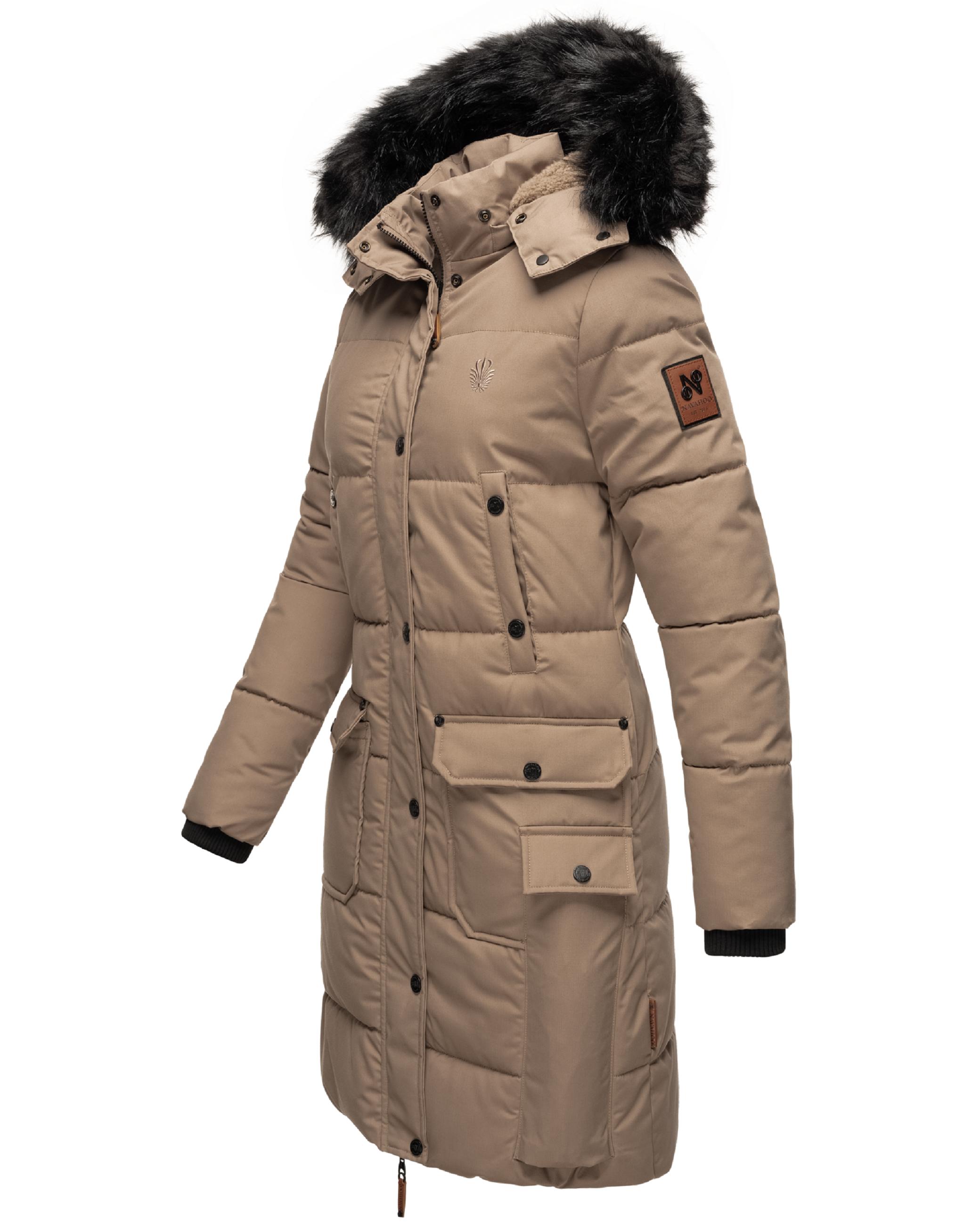 Winterparka mit Kapuze "Cosimaa" Taupe