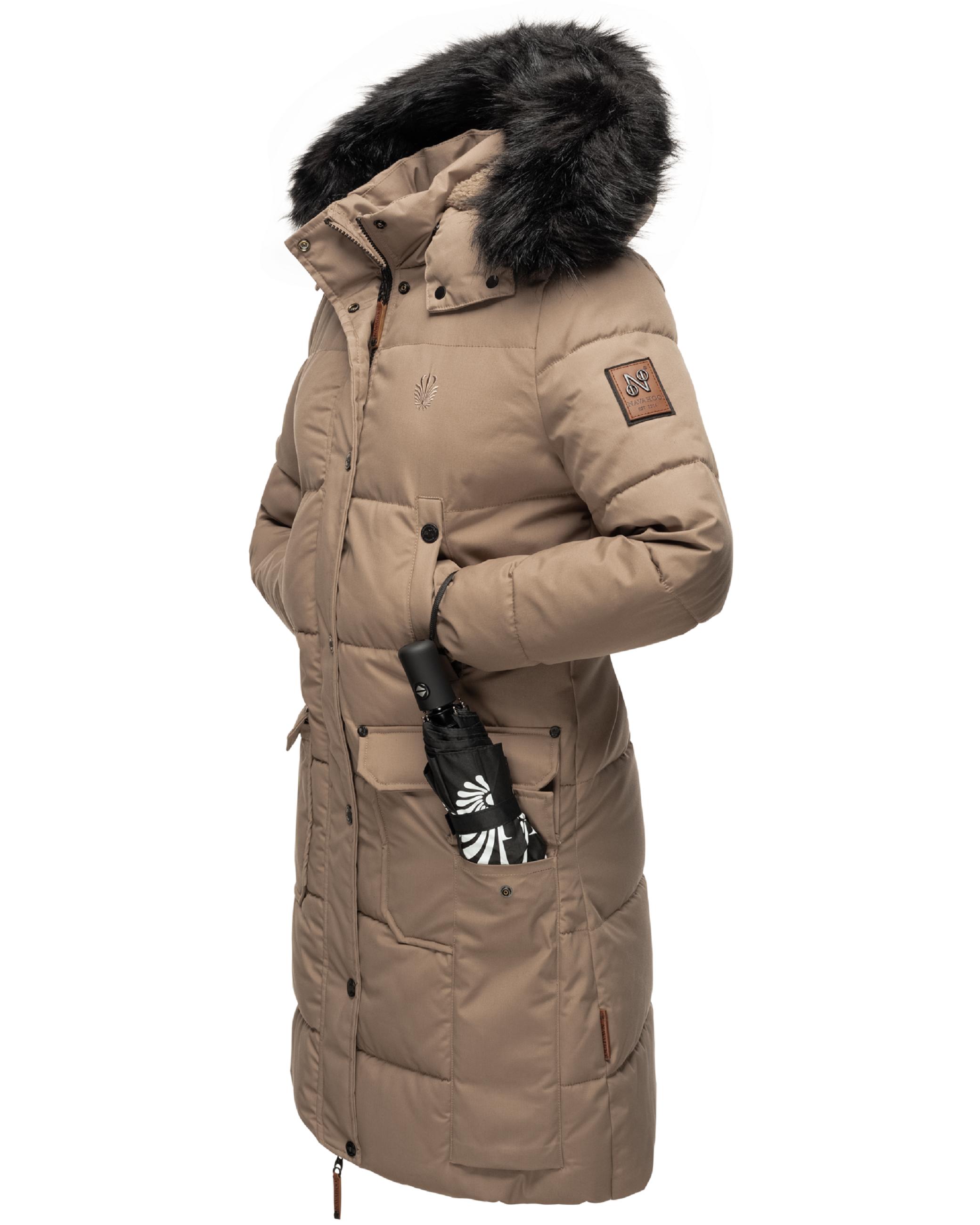 Winterparka mit Kapuze "Cosimaa" Taupe