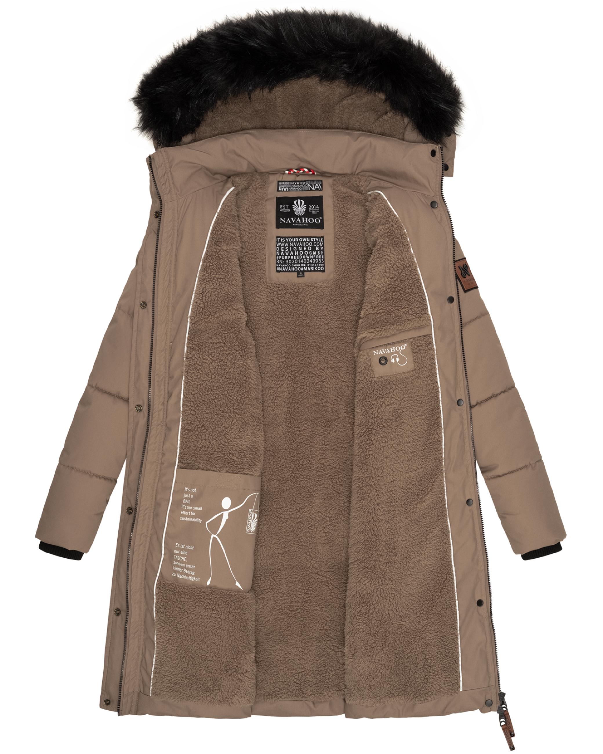 Winterparka mit Kapuze "Cosimaa" Taupe