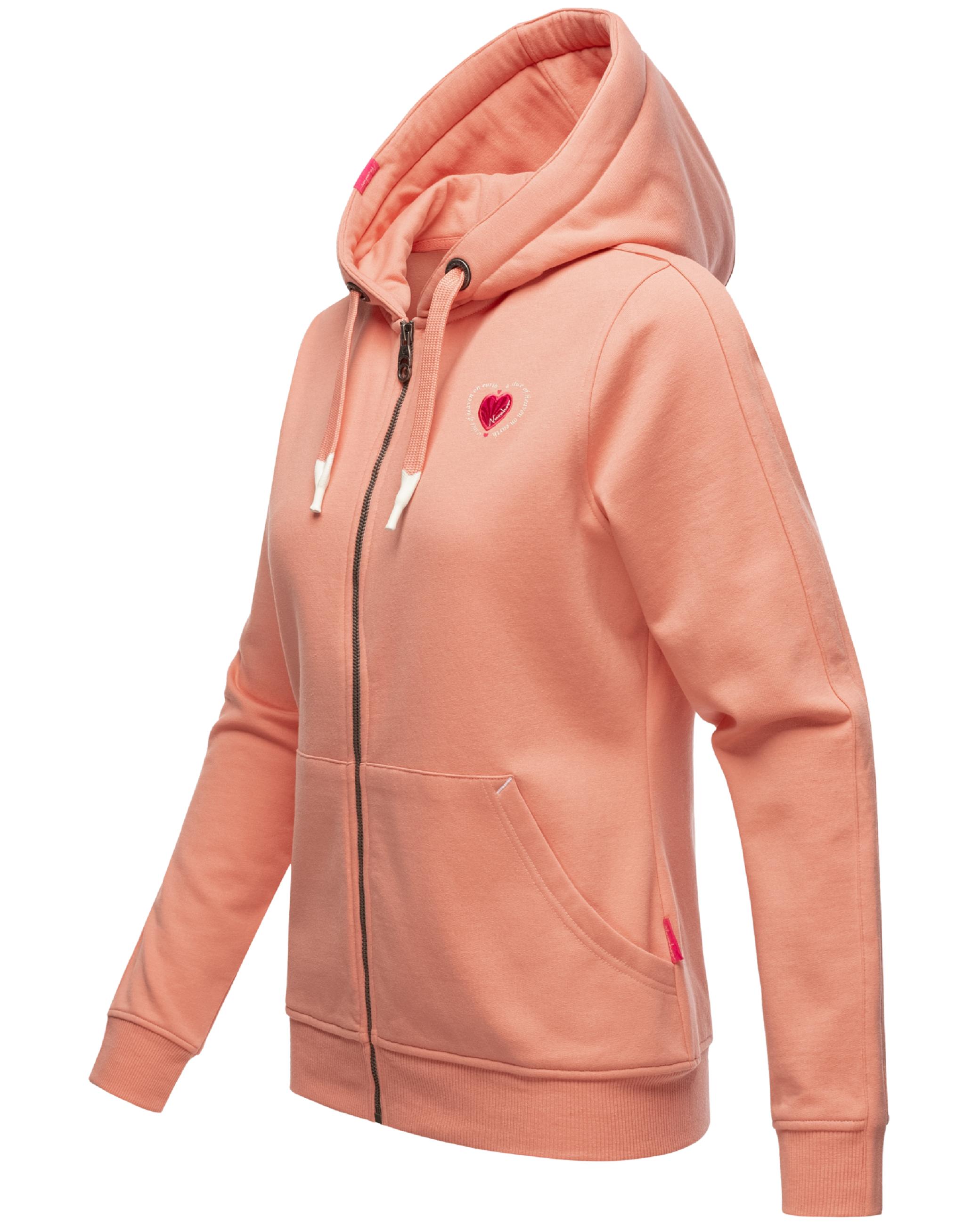 Extraweiche Sweatjacke mit Kapuze "Cremetörtchen" Apricot