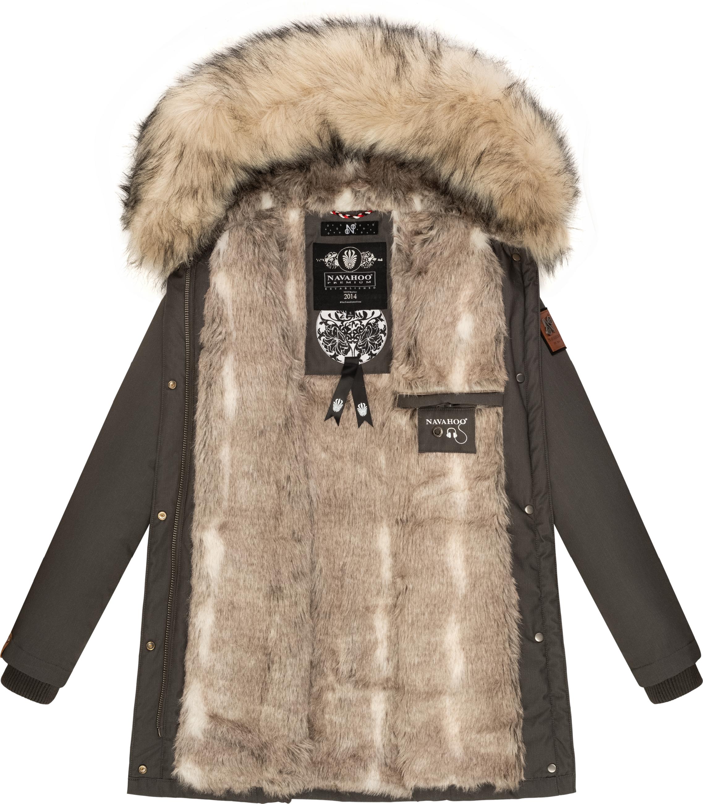 Winterparka mit Kapuze "Cristal" Anthracite