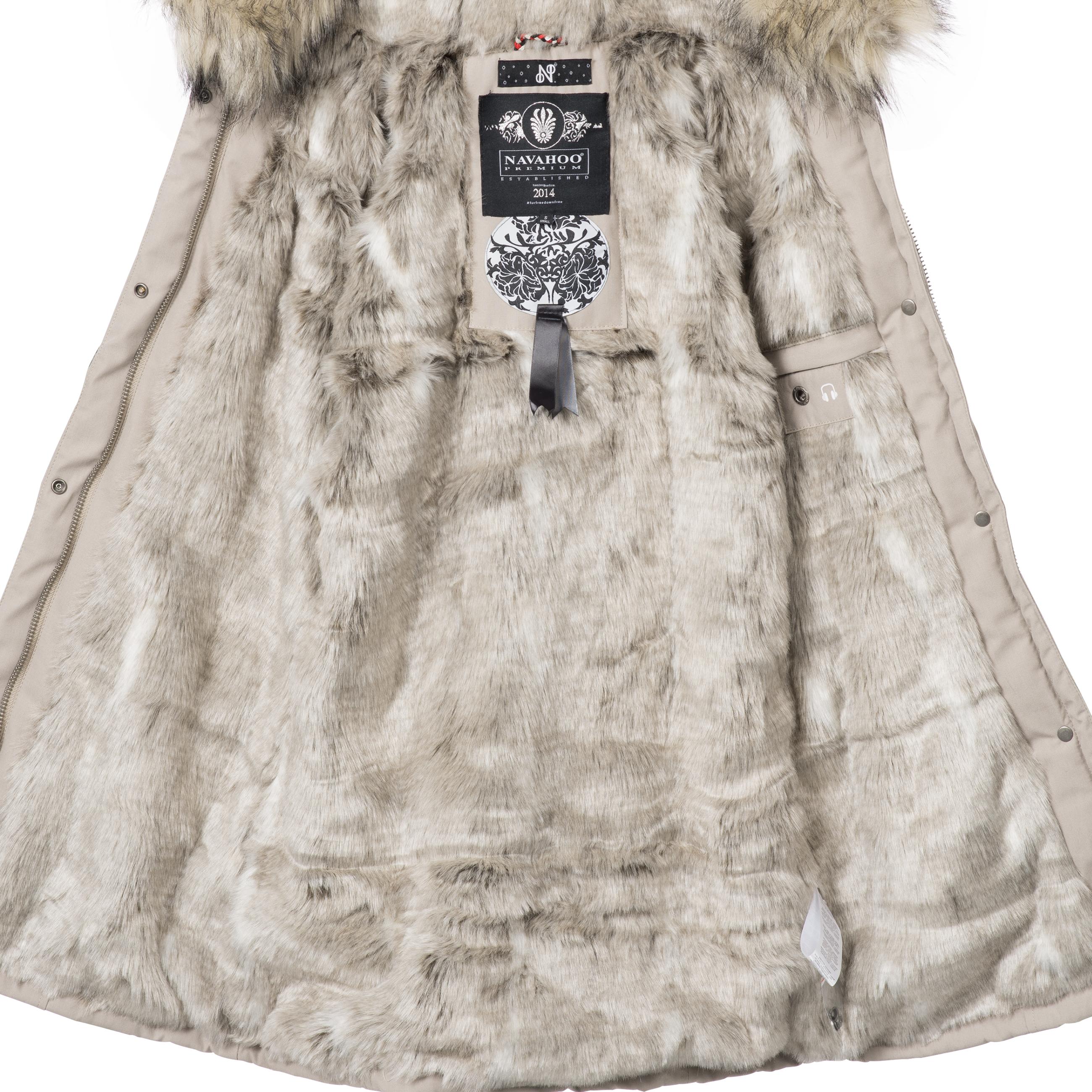 Winterparka mit Kapuze "Cristal" Beige