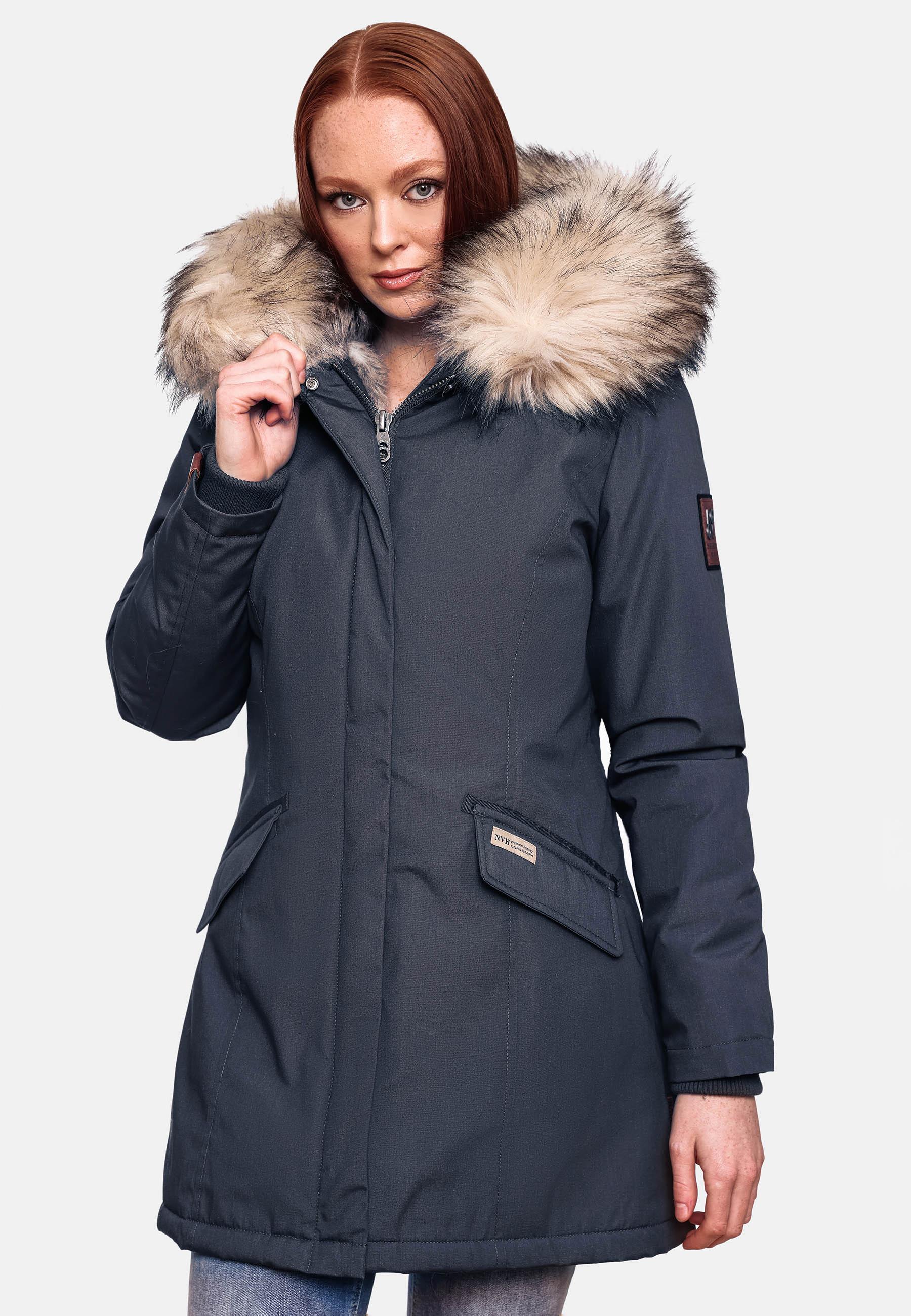 Winterparka mit Kapuze "Cristal" Blau