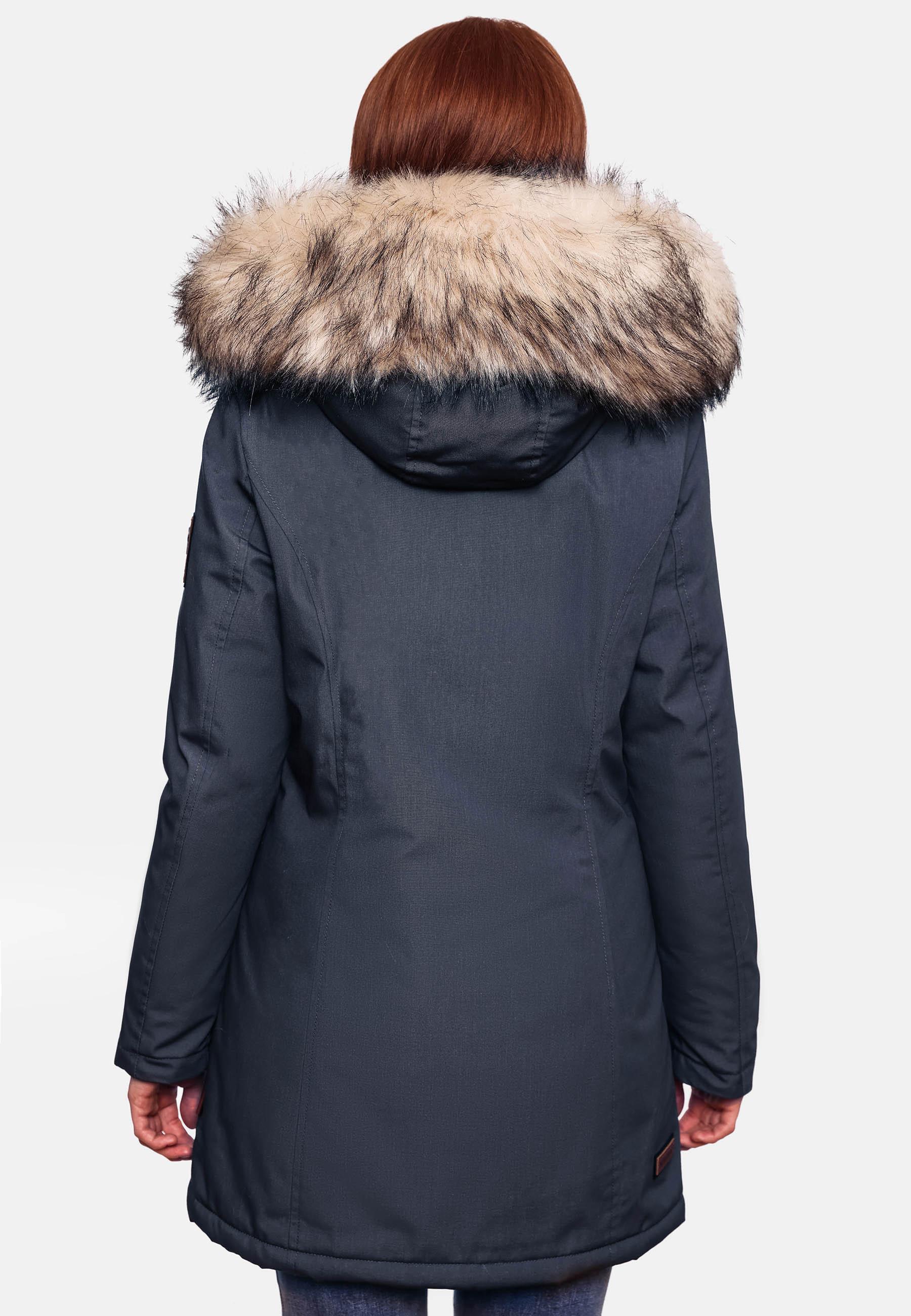 Winterparka mit Kapuze "Cristal" Blau