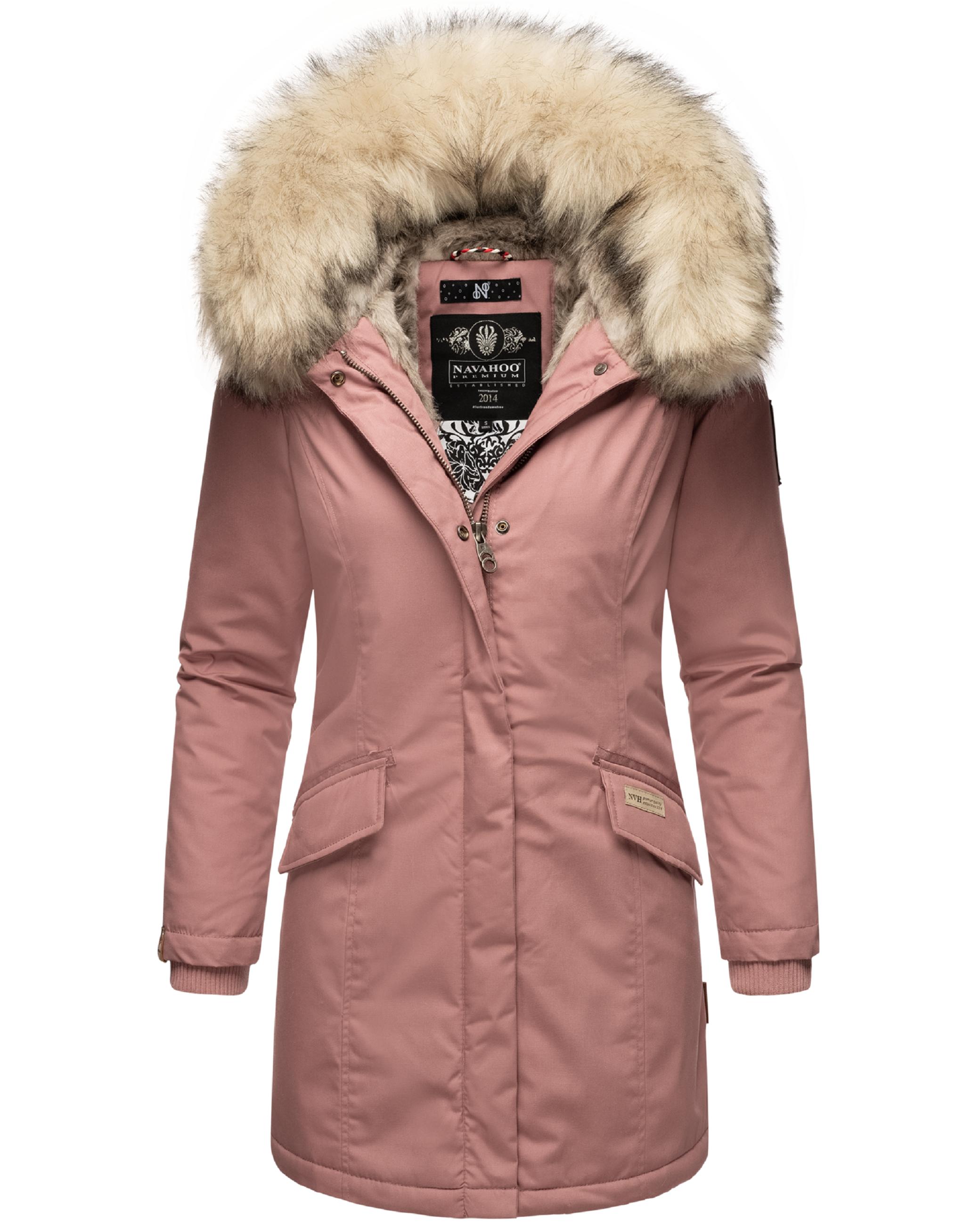 Winterparka mit Kapuze "Cristal" Dark Rose