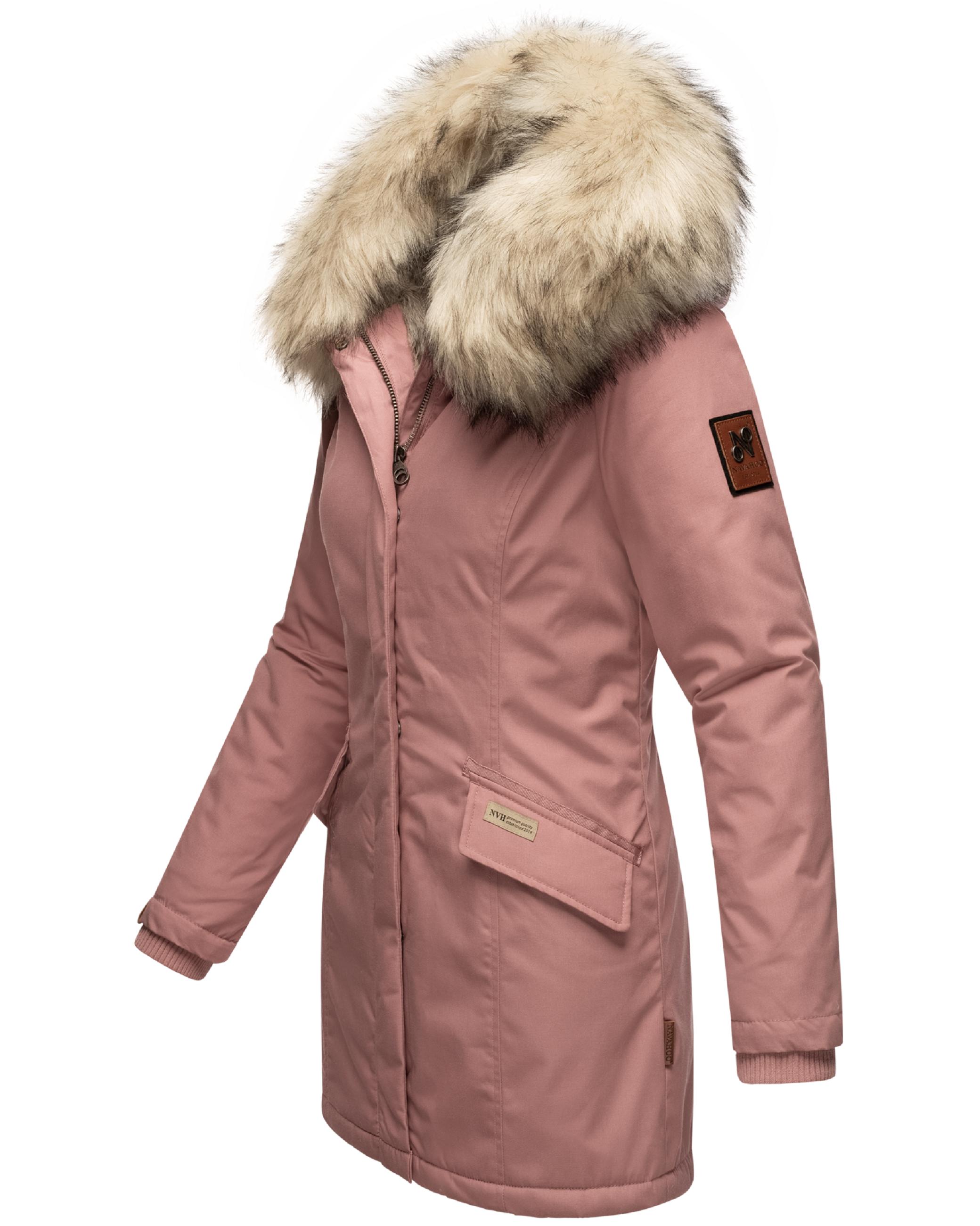 Winterparka mit Kapuze "Cristal" Dark Rose