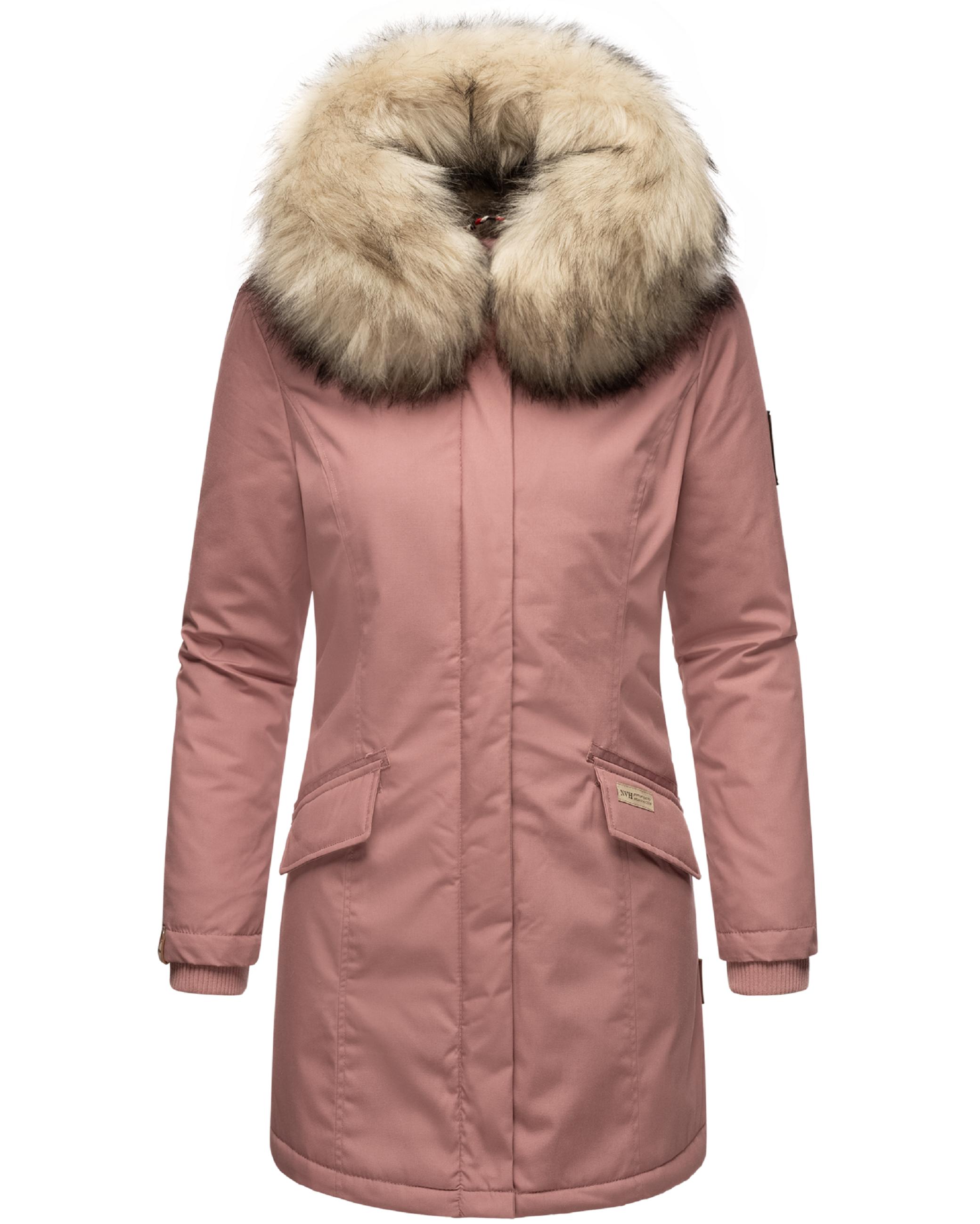 Winterparka mit Kapuze "Cristal" Dark Rose