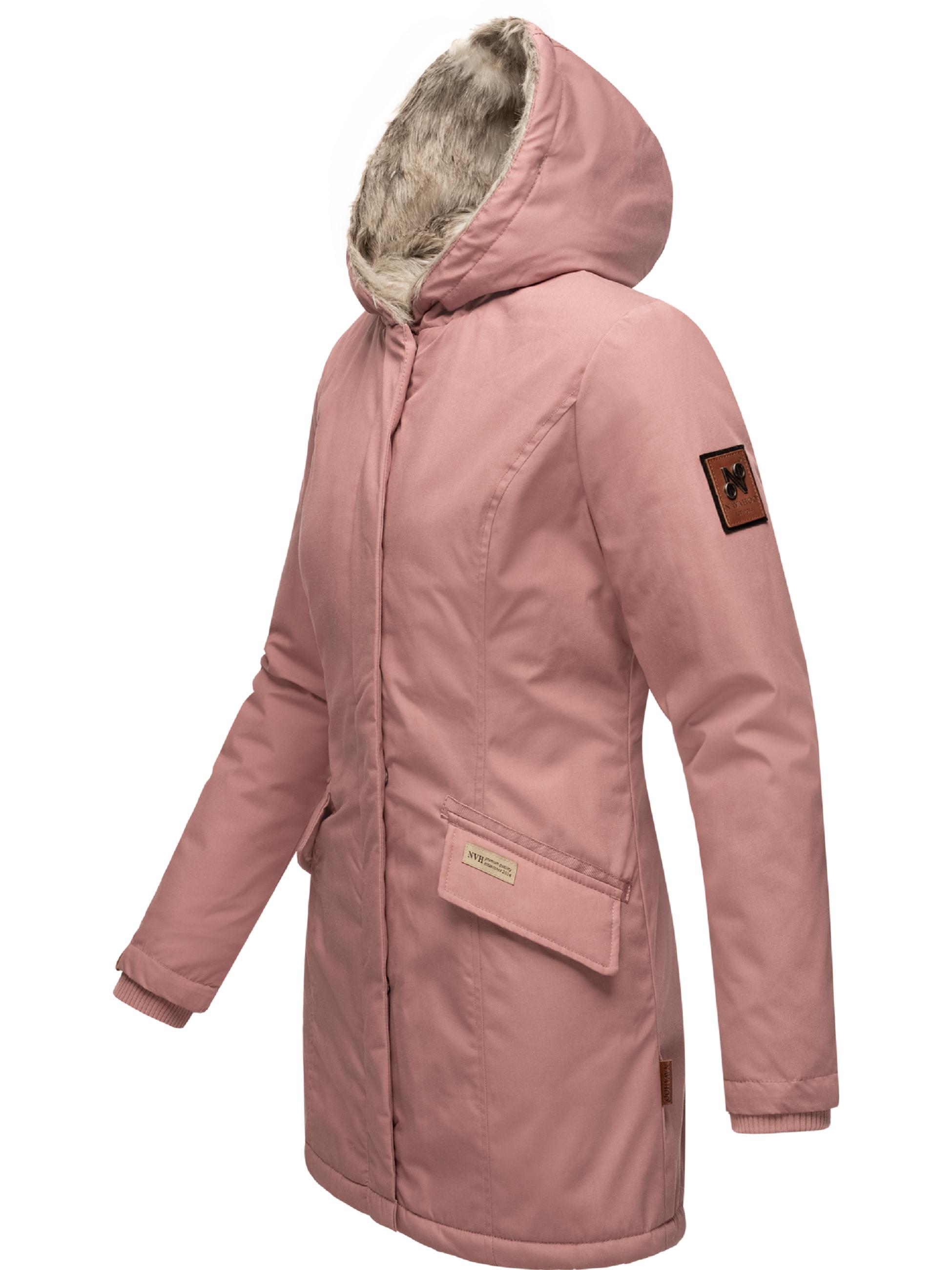 Winterparka mit Kapuze "Cristal" Dark Rose