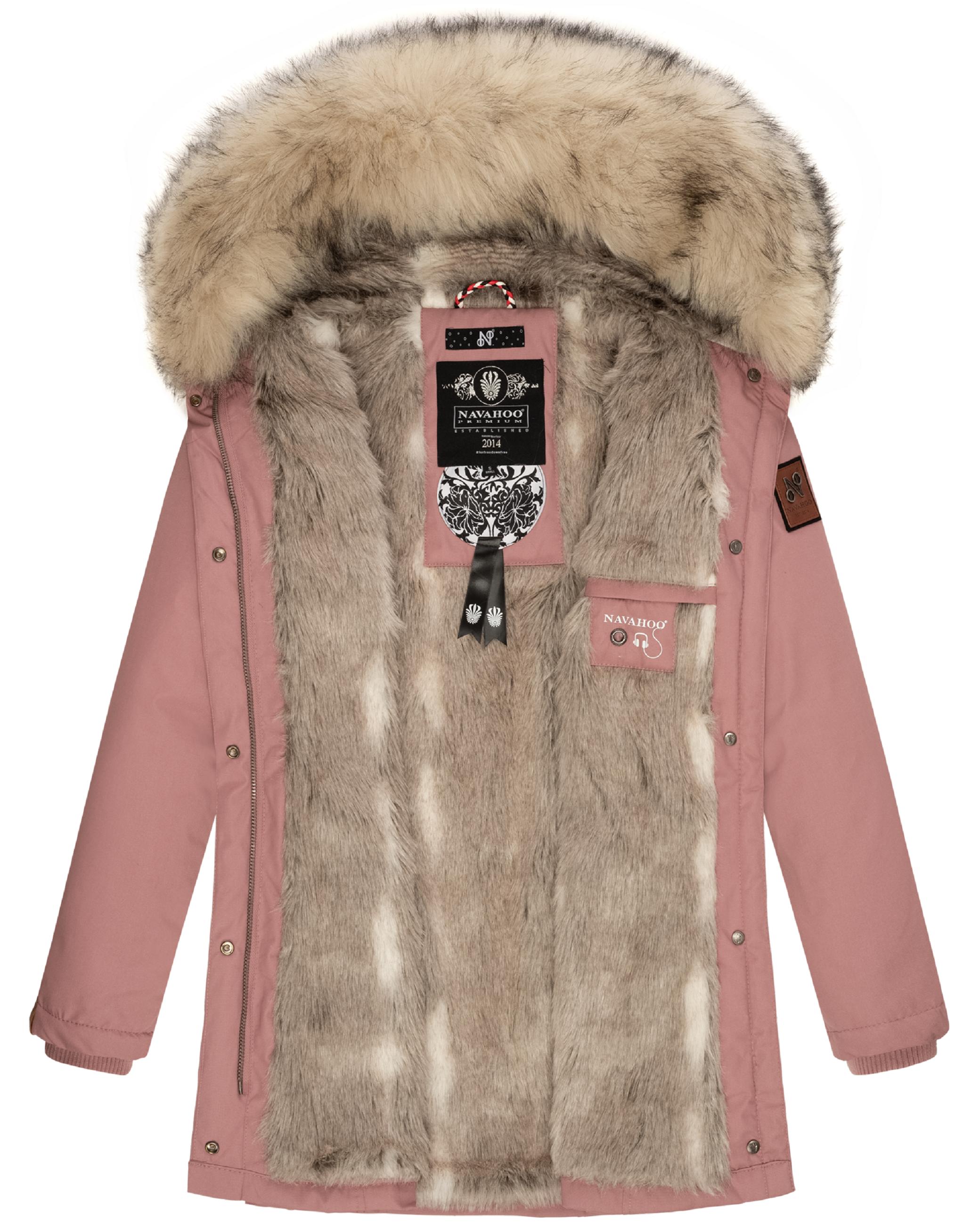 Winterparka mit Kapuze "Cristal" Dark Rose