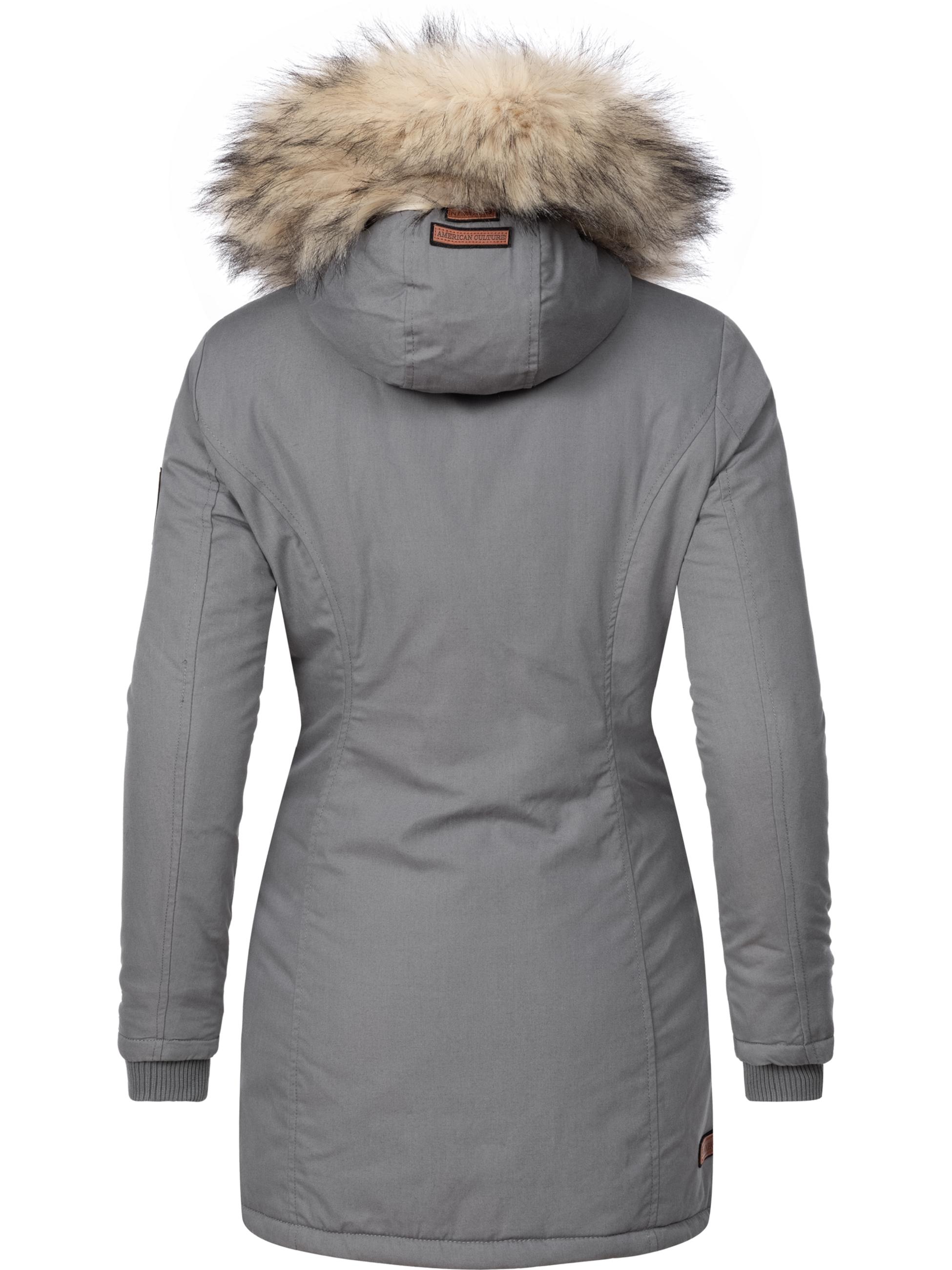 Winterparka mit Kapuze "Cristal" Grau