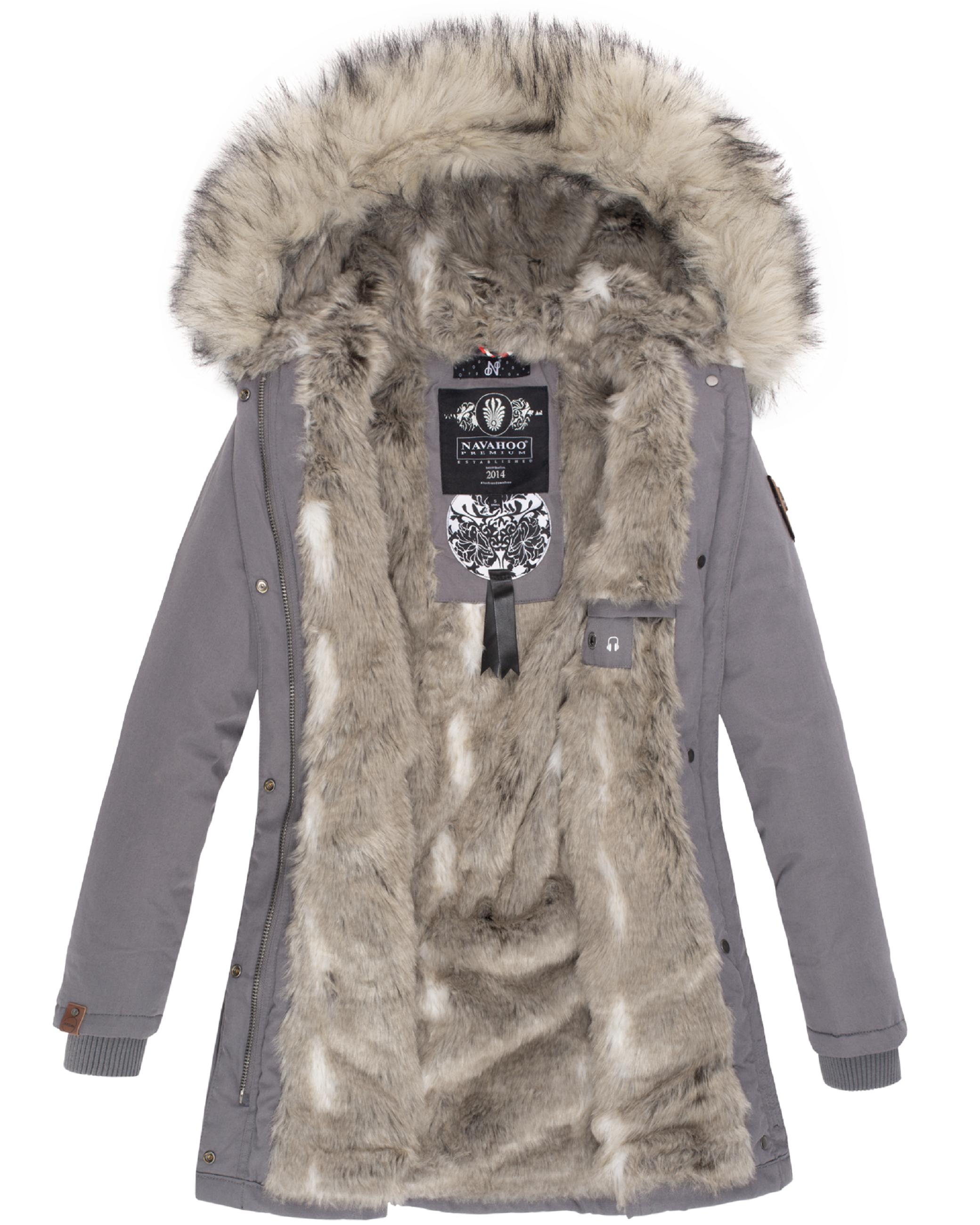 Winterparka mit Kapuze "Cristal" Grau